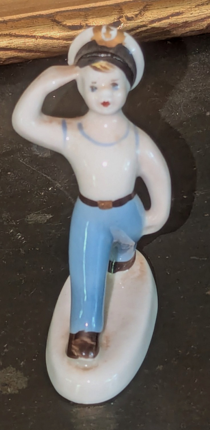 SOVIET USSR RUSSIAN PORCELAIN FIGURINE ~ POLONNE YOUNG SAILOR BOY FIGURE