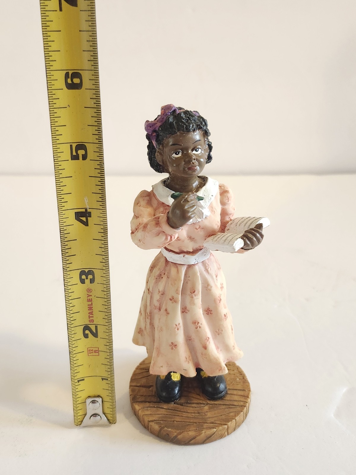 Vtg LMX African American Girl Writing Figurine 1990s