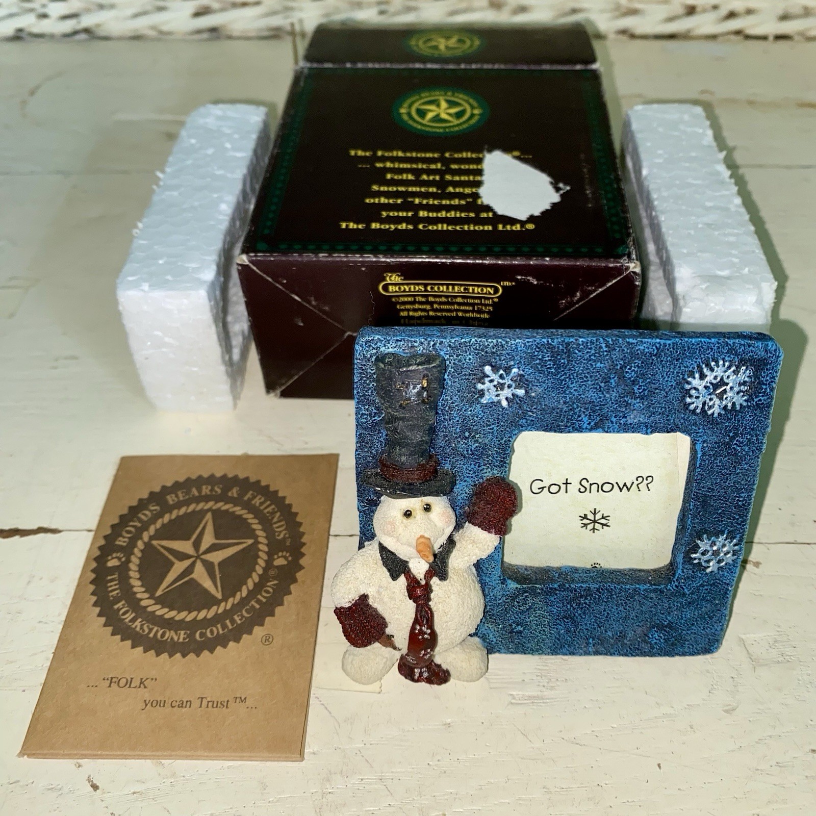 NIB Boyds Bears & Friends Collection “Got Snow??” Picture Frame 3 x 3.5 in 27455