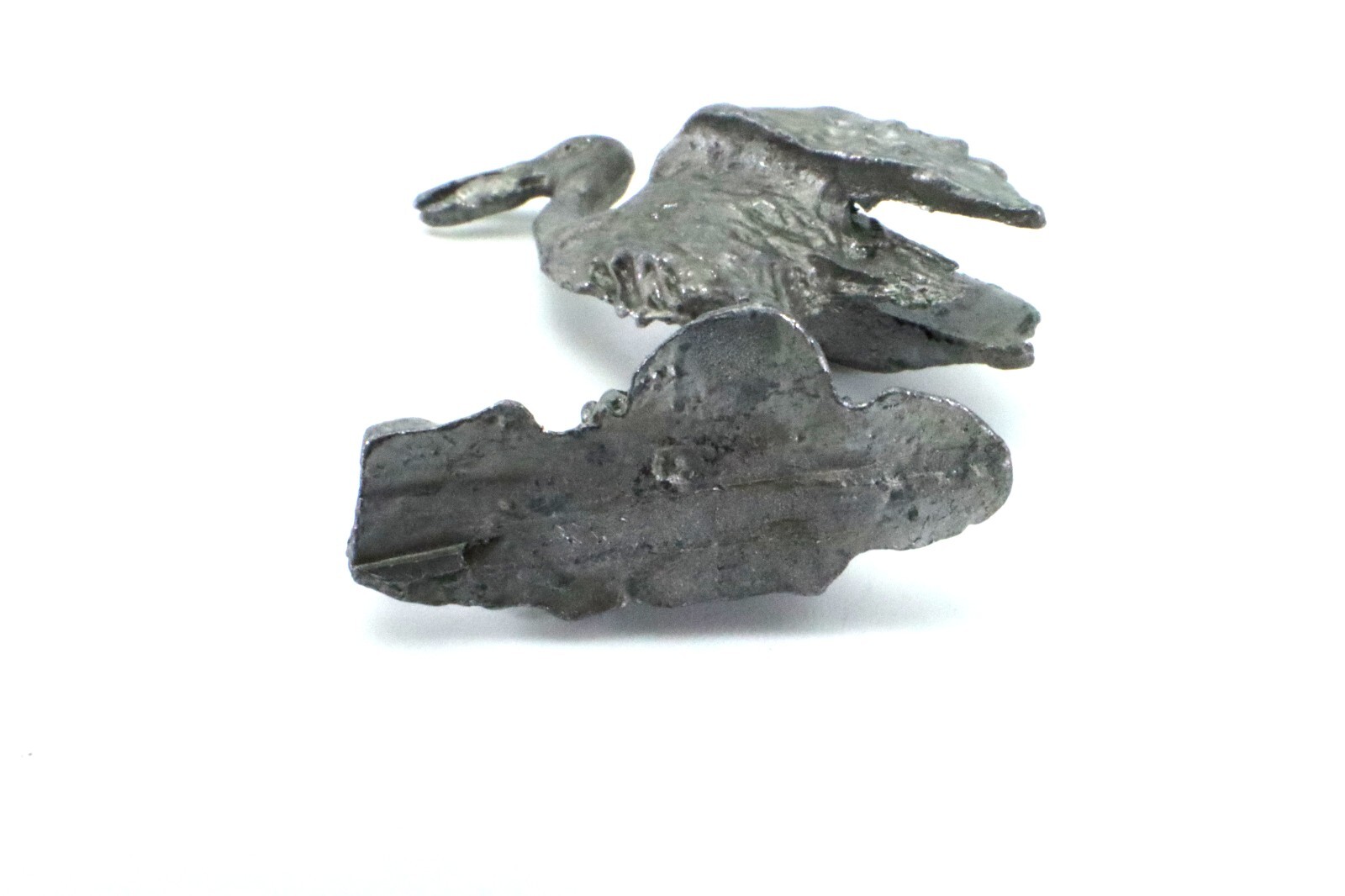 Pewter Figurine STORK with BABY Shower Gift New Mother 2 Piece