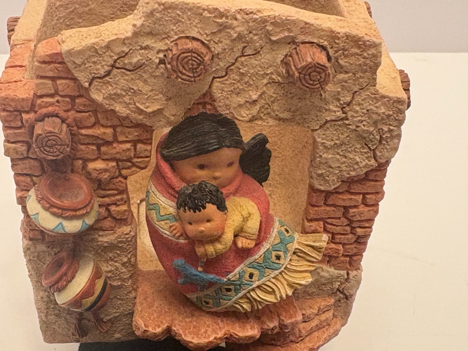 1996 Enesco Friends of the Feather Mother & Child Plug-in Nightlight Rare 4″