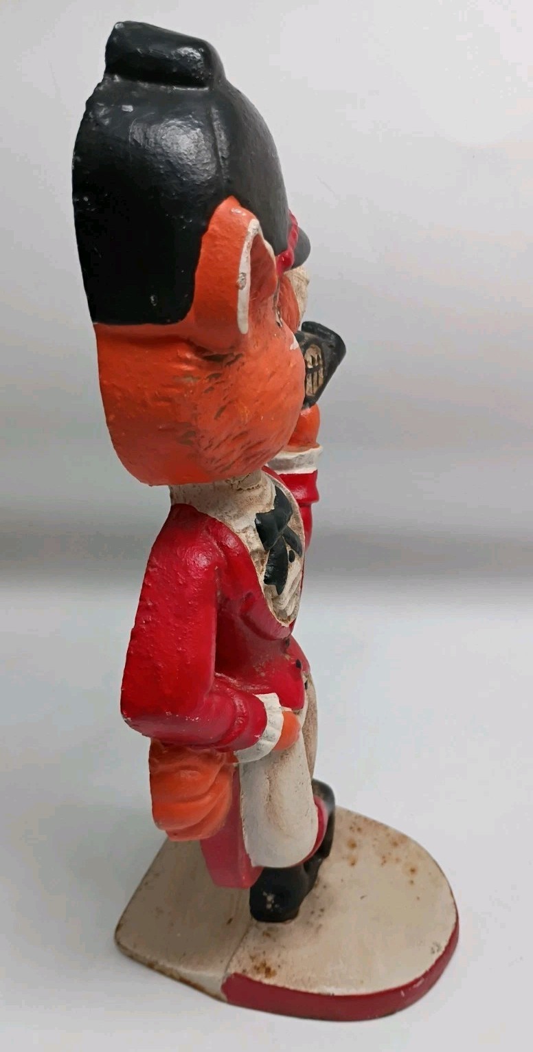 Vintage Kurt Adler Fox Run Cast Iron Door Stop Snooty Fox