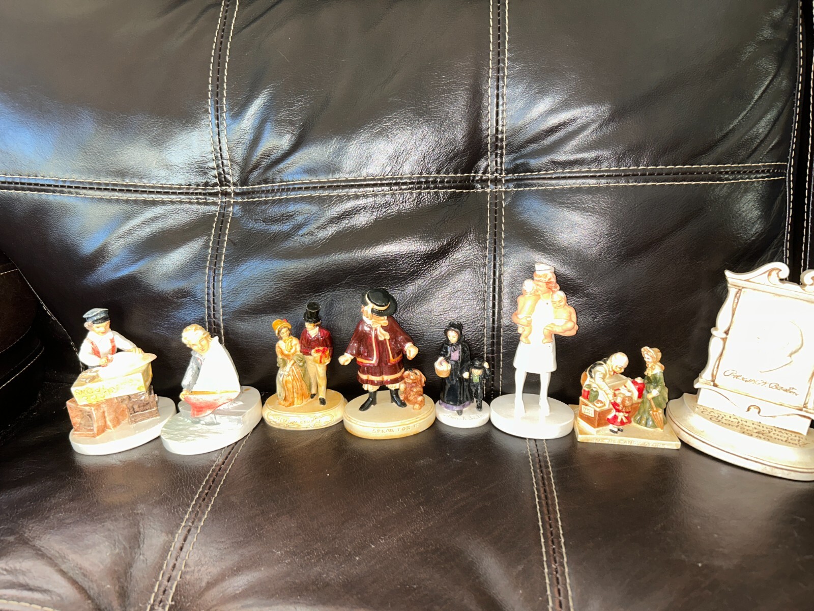 Sebastian Miniatures Hand-Painted Collection 8 Pieces Prescott W Baston Signed
