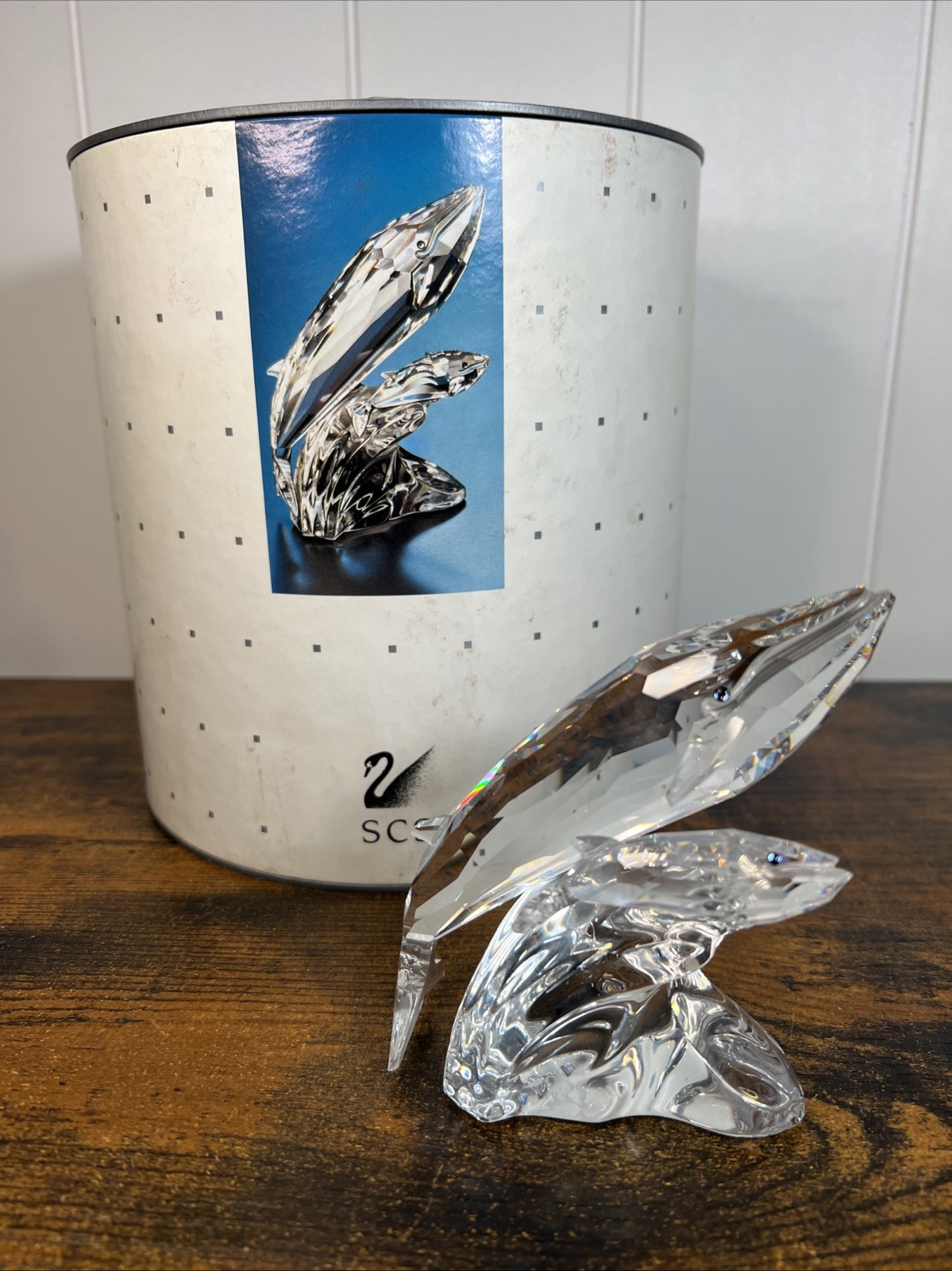 Swarovski Crystal SCS – “Care for Me” The Whales #164614 Annual Edition Retired
