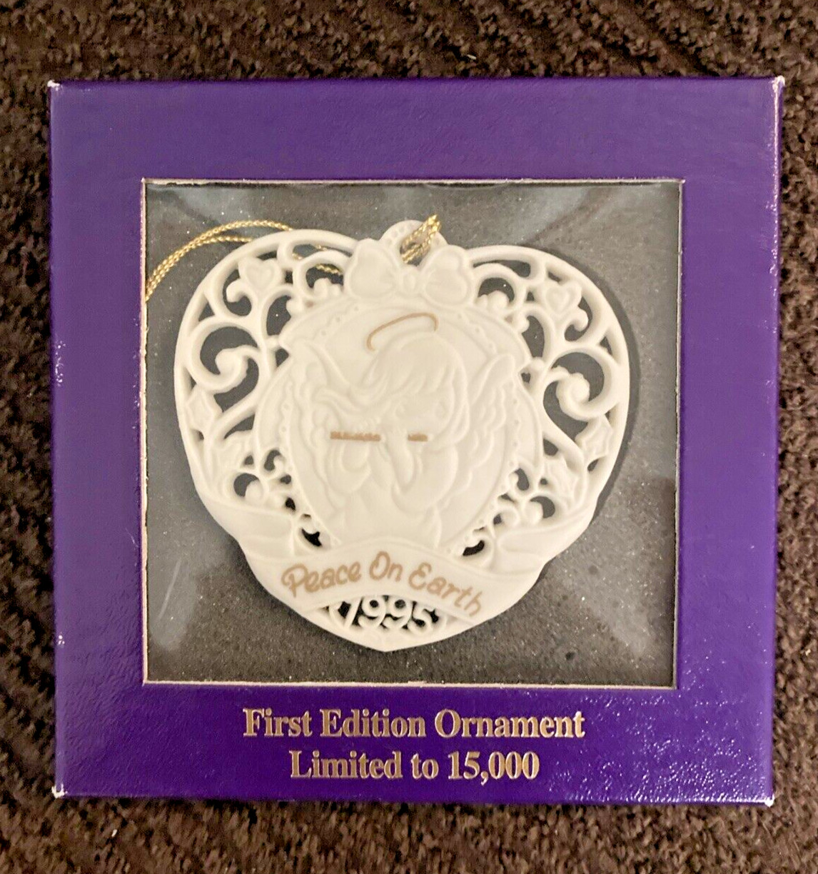 Precious Moments # 177091, Peace On Earth, No Mark ornament – 1995 Ltd. Ed.