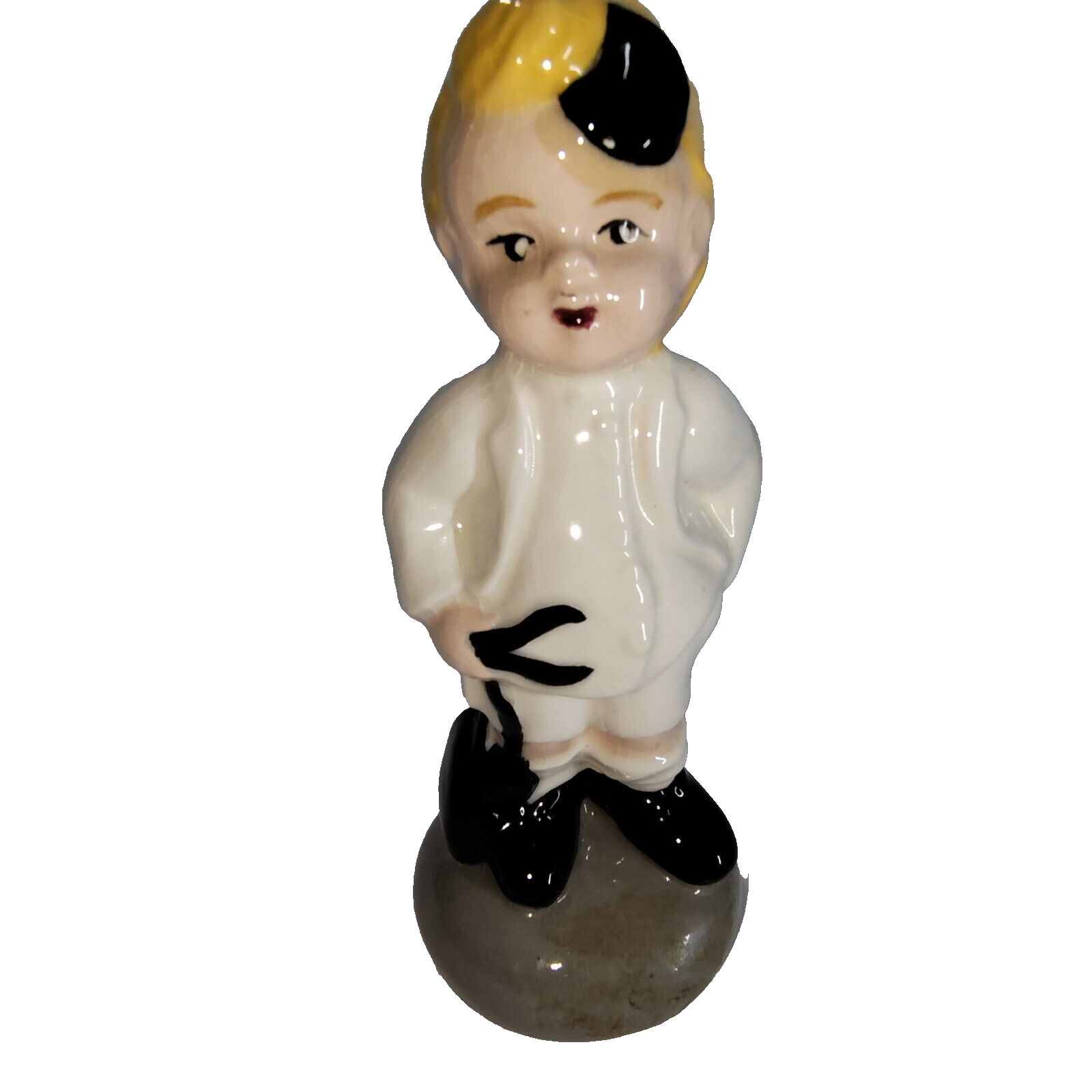VTG Hand-Painted Porcelain Boy as Doctor Medical Bag Dress Up