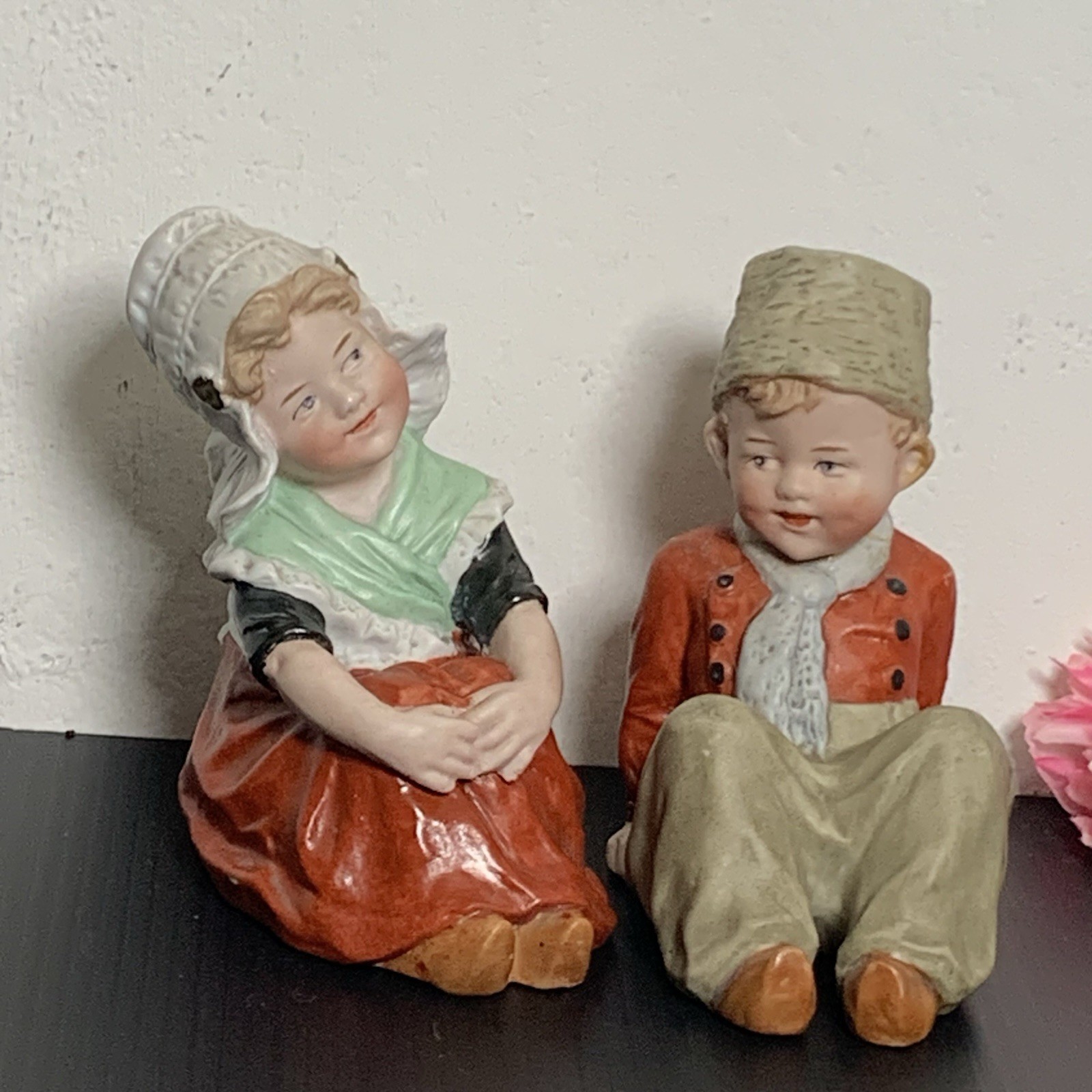 A. Jungerhans of Rotterdam Porcelain – Antique German Boy and Girl Figures