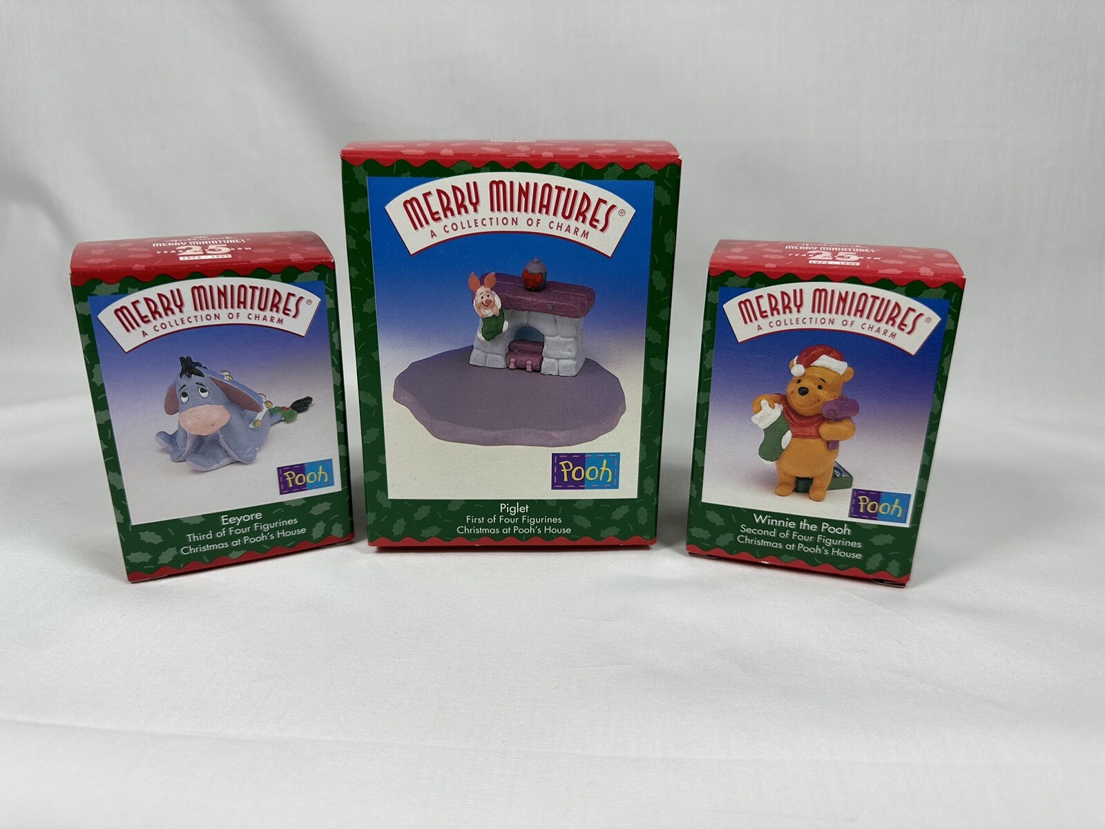 Hallmark Merry Miniatures Winnie the Pooh, Eeyore, And Piglet (1999)