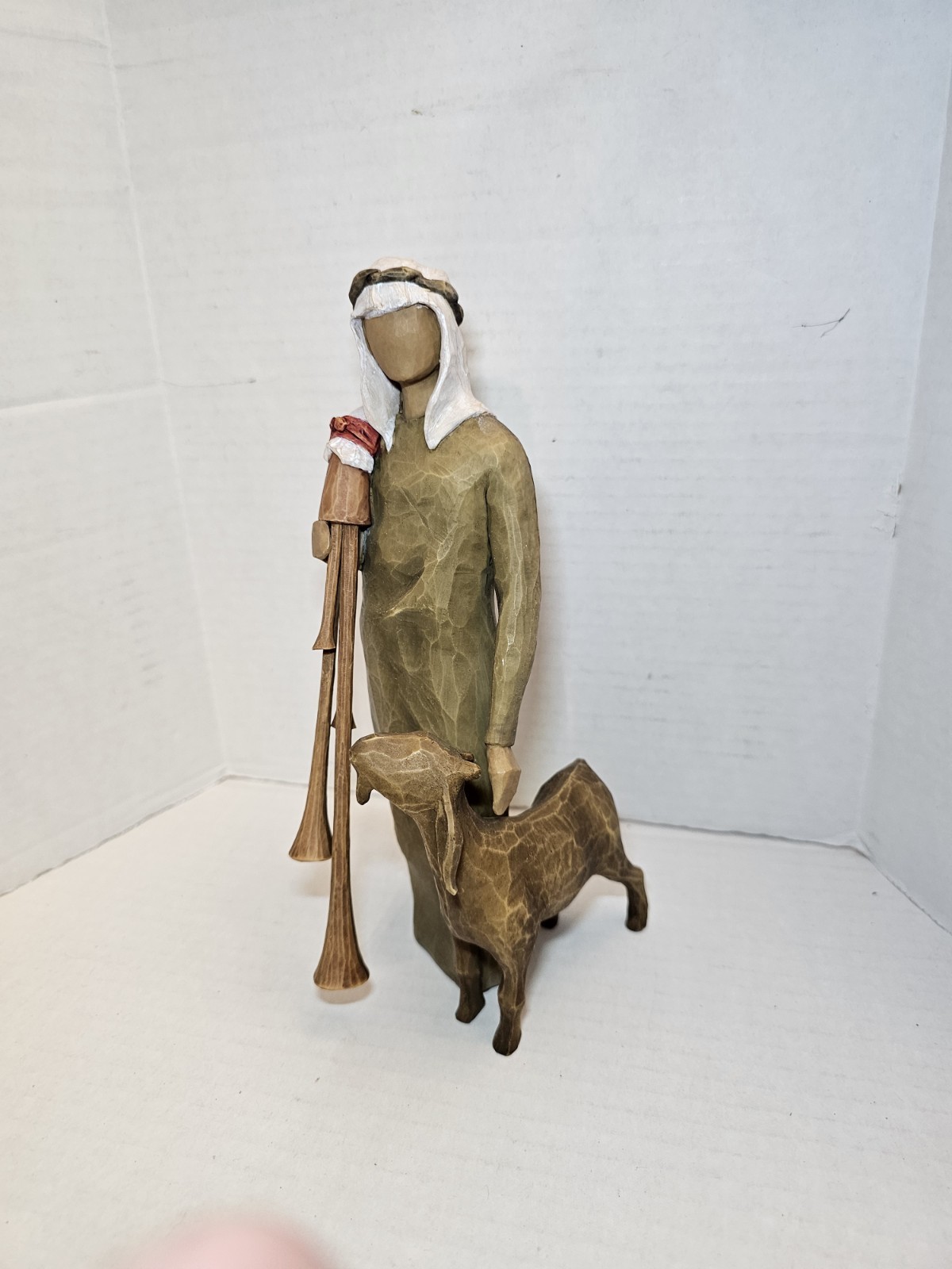 NEW Willow Tree ZAMPOGNARO Shepherd with Bagpipe, Sculpted Hand-Painted Nativity