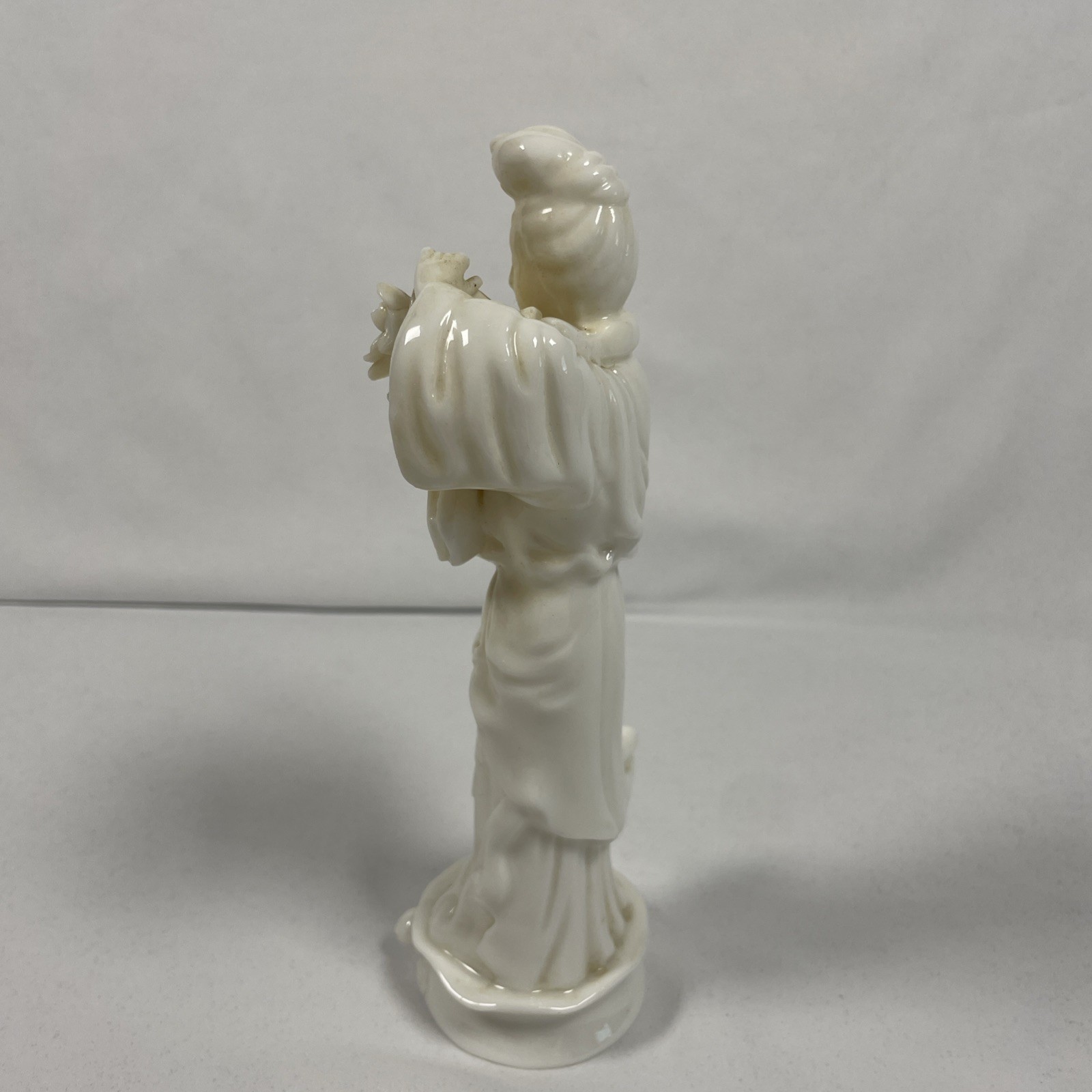 Vintage Solid White Geisha Japanese Lady Figurine Ardalt Japan Verithin Lenvile