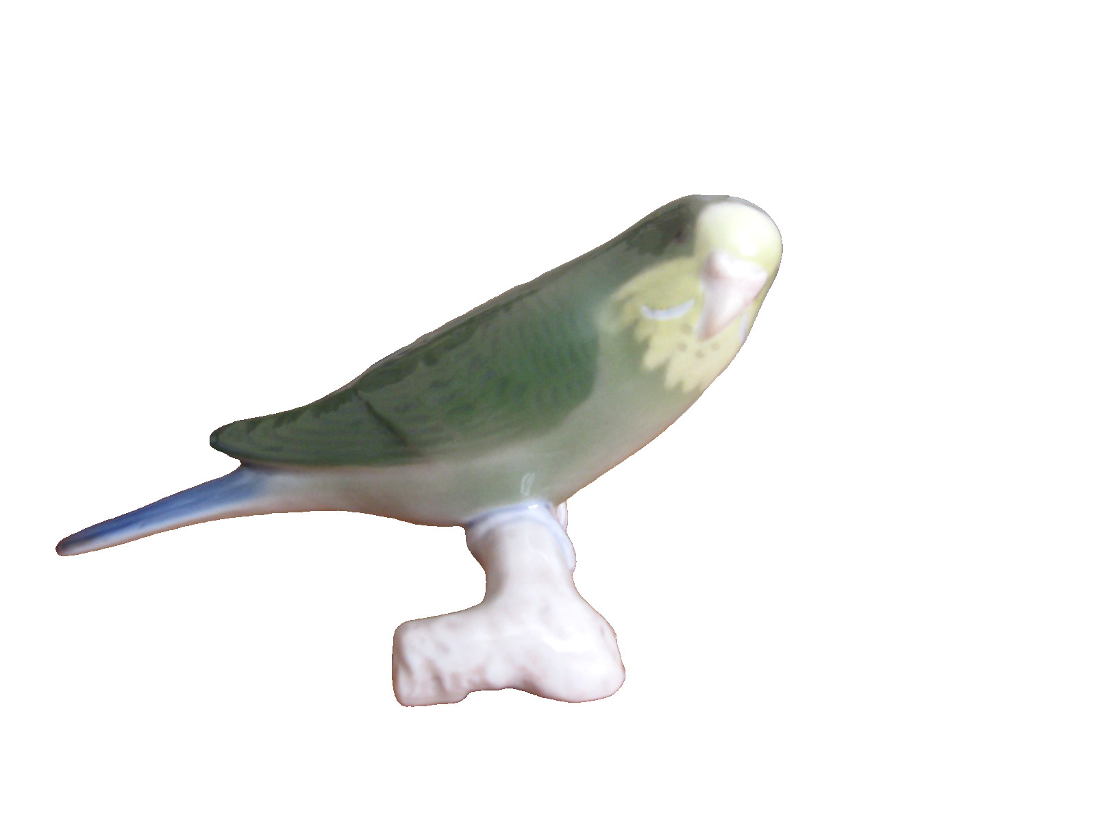 B&G Bing & Grondahl Parakeet Bird #2341 Blue Green & Yellow 5 1/2″ Figurine
