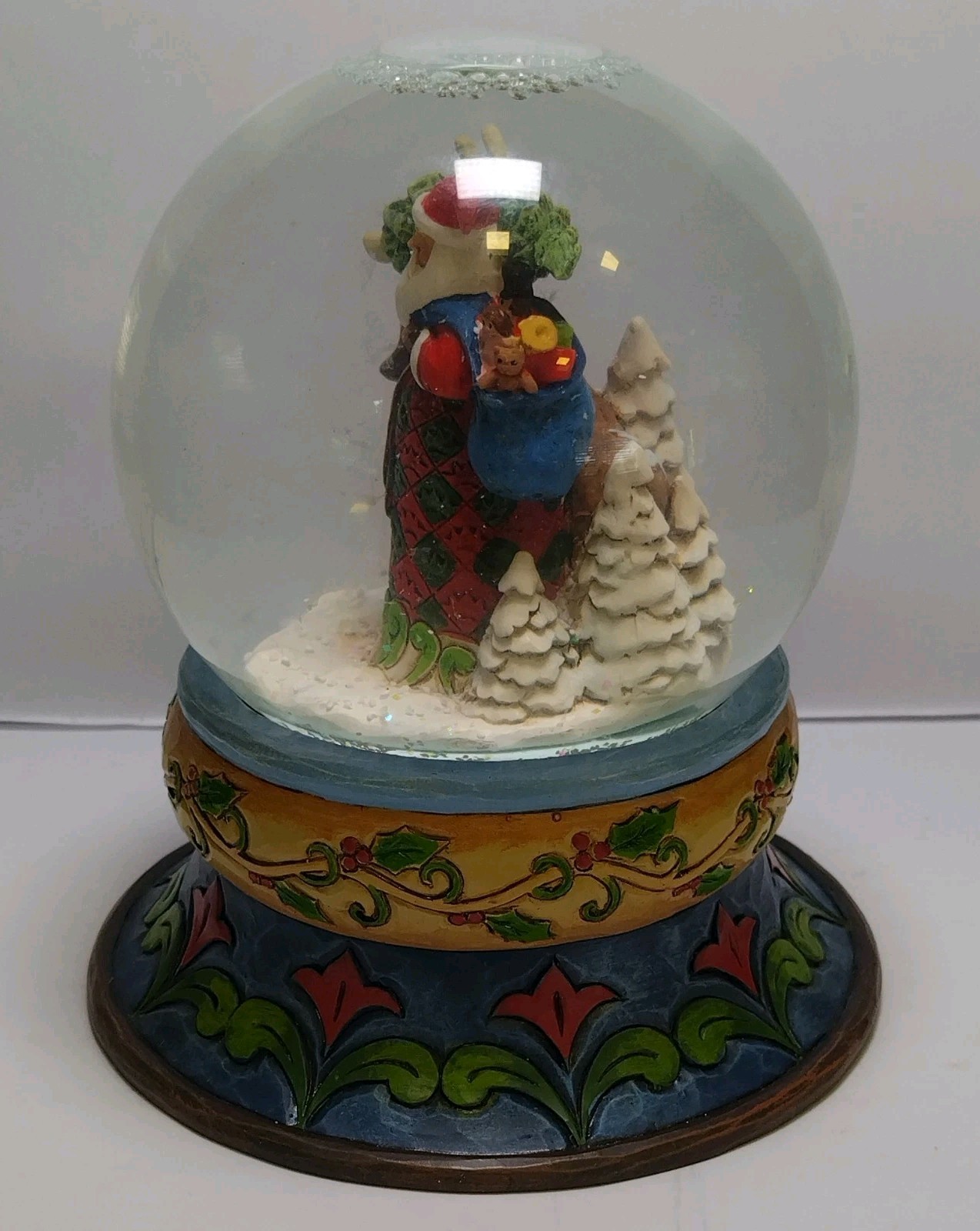 Jim Shore Snow Globe Season of Giving Santa with Toy Bag Snowglobe 4058796 BNIB