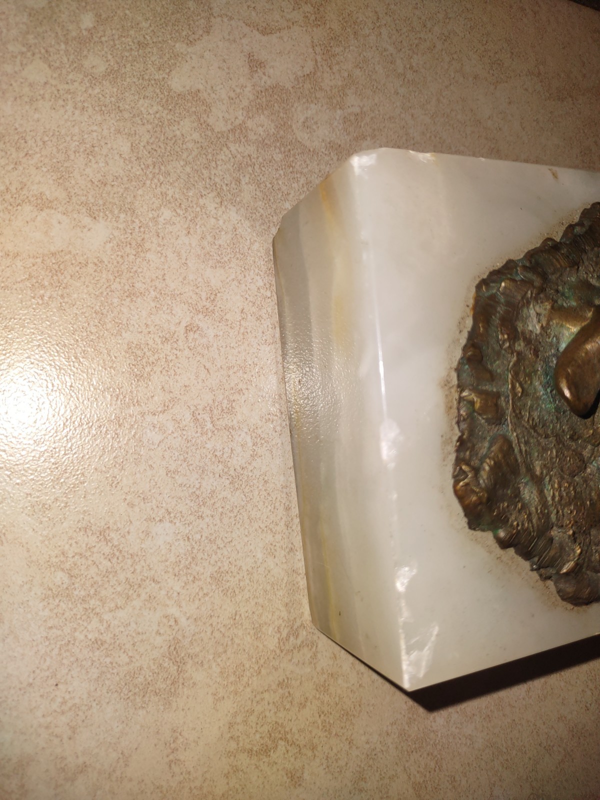 Early 1900’s Bronze Statue of Girl Holding a Basket, Marble Base