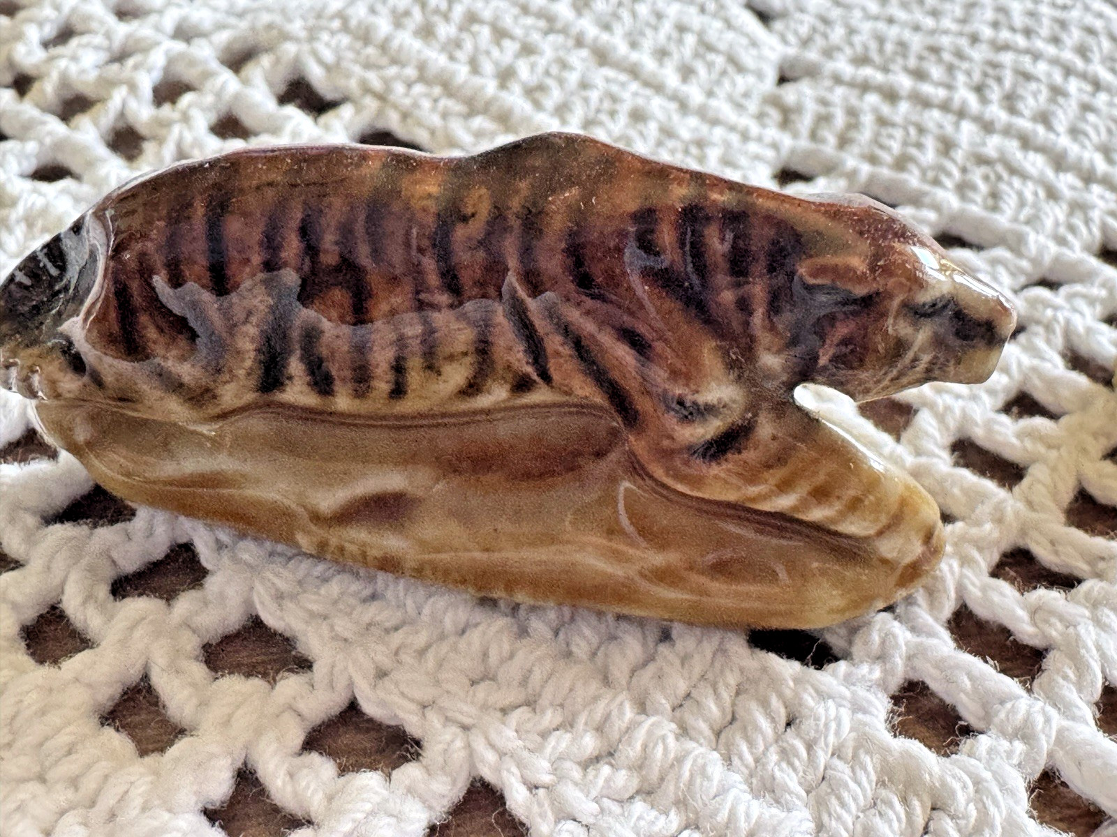 Wade England Mini Animals 2 Tigers 1 Leopard 1 Duck Lot of 4