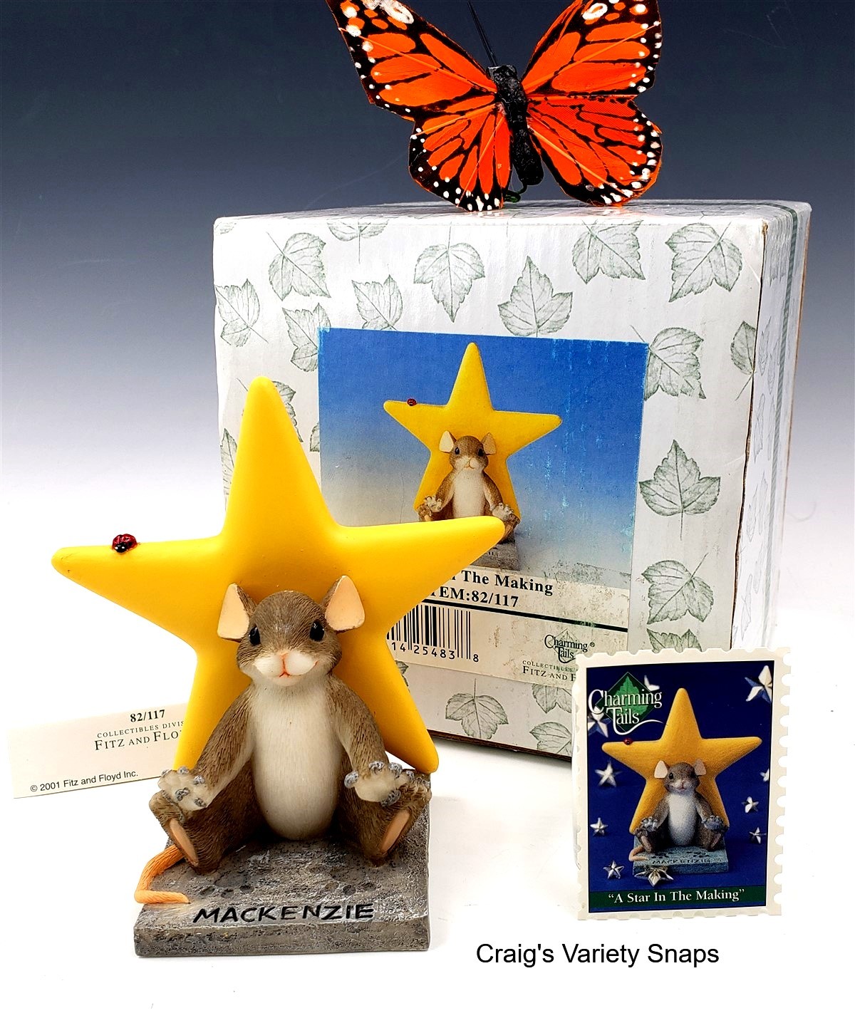 CHARMING TAILS A Star In The Making Figurine, LIMITED EDITION Boxed Fitz & Floyd