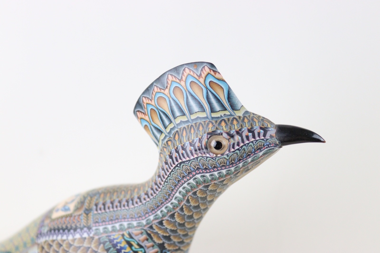 One 2008 Jon Anderson polymer clay sculpture of roadrunner bird 8.5″ x 11.5″