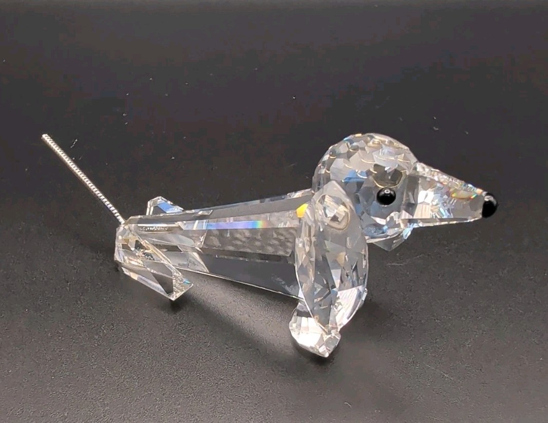 Swarovski Silver Crystal Dachshund Figurine Retired Austria Max Schreck 010003