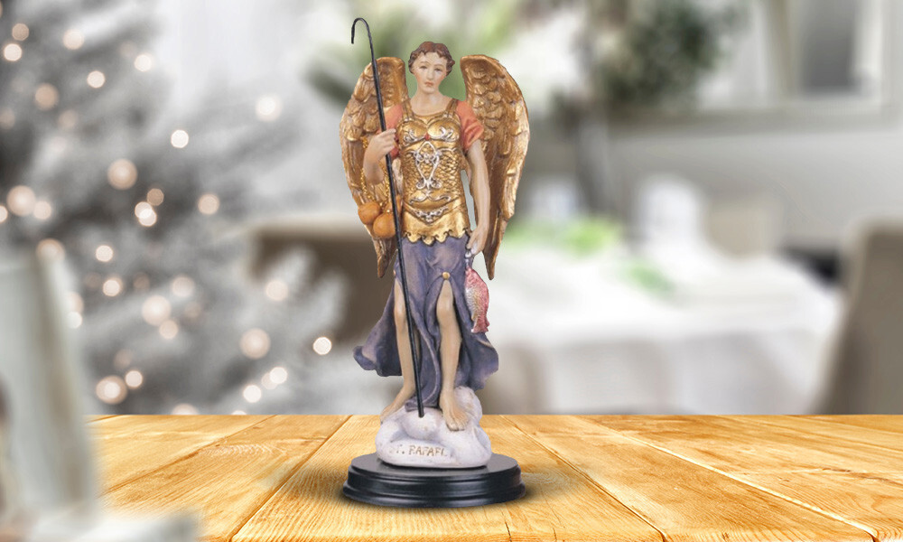 Angel of Healing 5″H Archangel Raphael Holy Figurine Home Decor Unique Gift