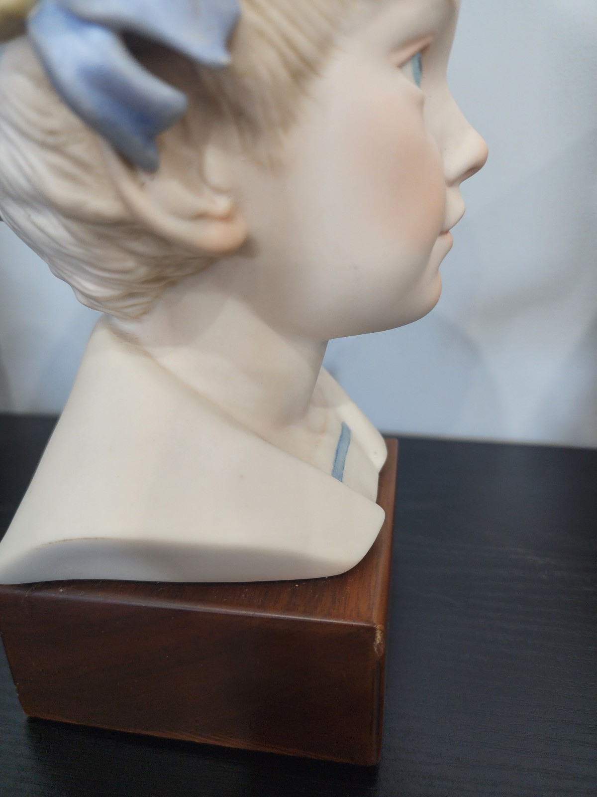 Cybris Porcelain Figurine Collectibles Head Bust – Boy With Sailor Cap 10 In+