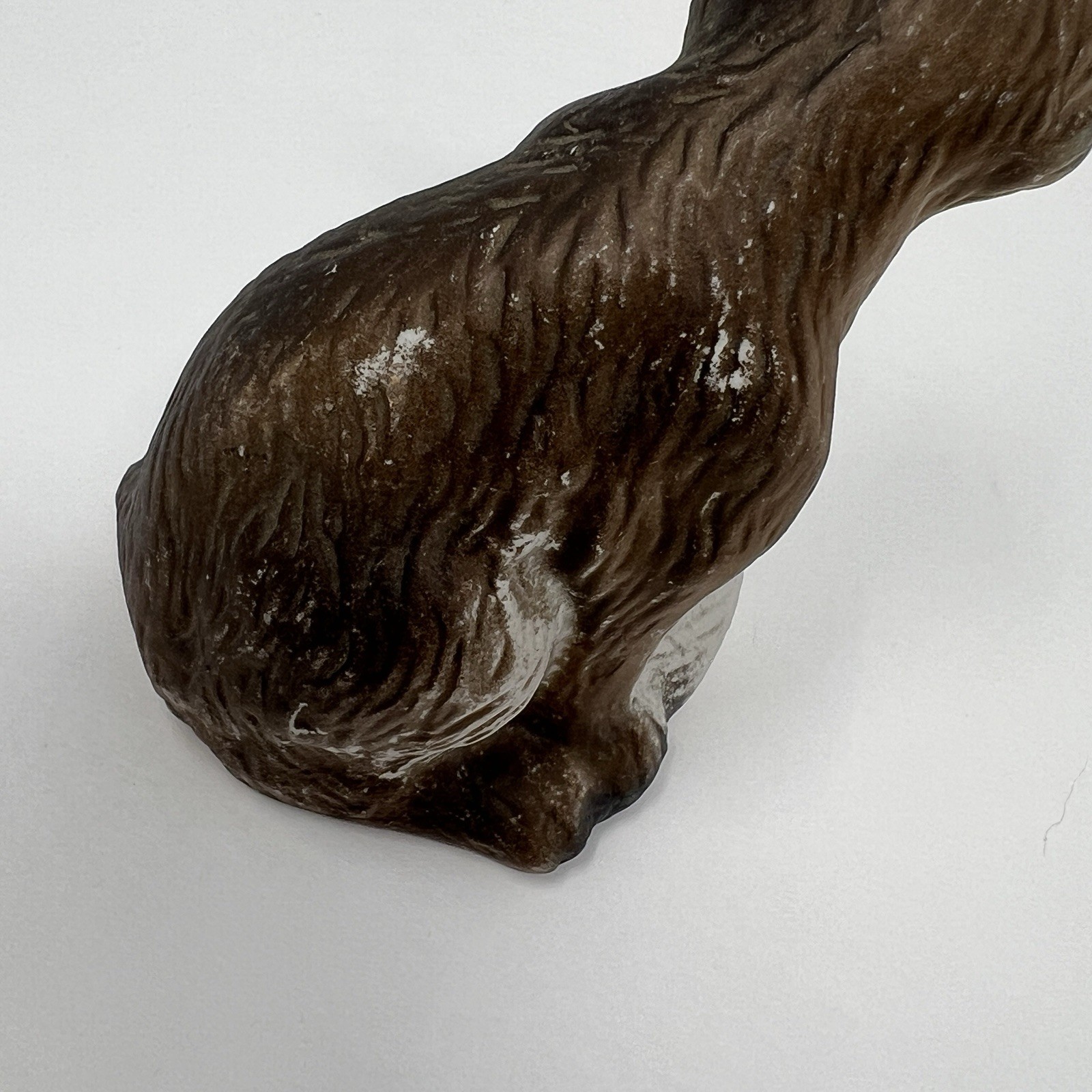 Vintage GOT Hand Painted Matte Bisque Brown & Amber Eyes Fox Figure 1970’s