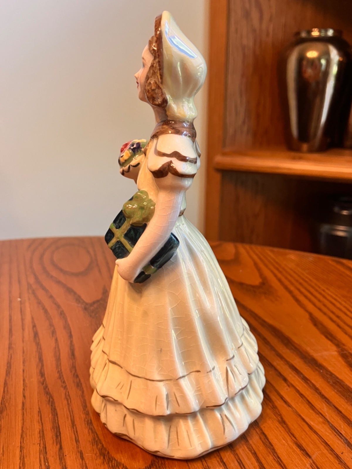 Vintage 40’s-50’s Goldscheider Fine China Victorian Lady Porcelain Figurine 7″