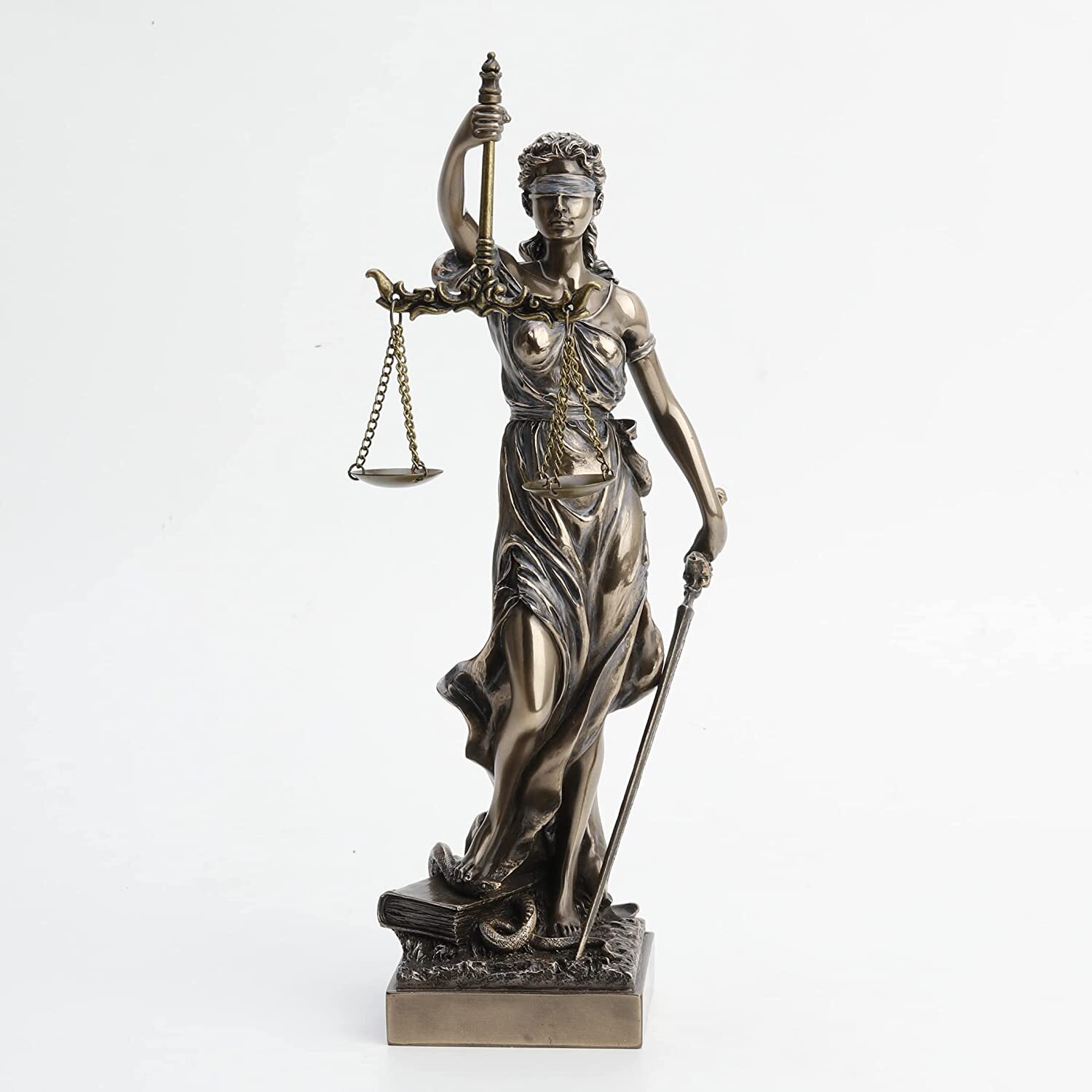 13 Inch La Justicia Blind Folded Women Cold Cast Bronze Figurine