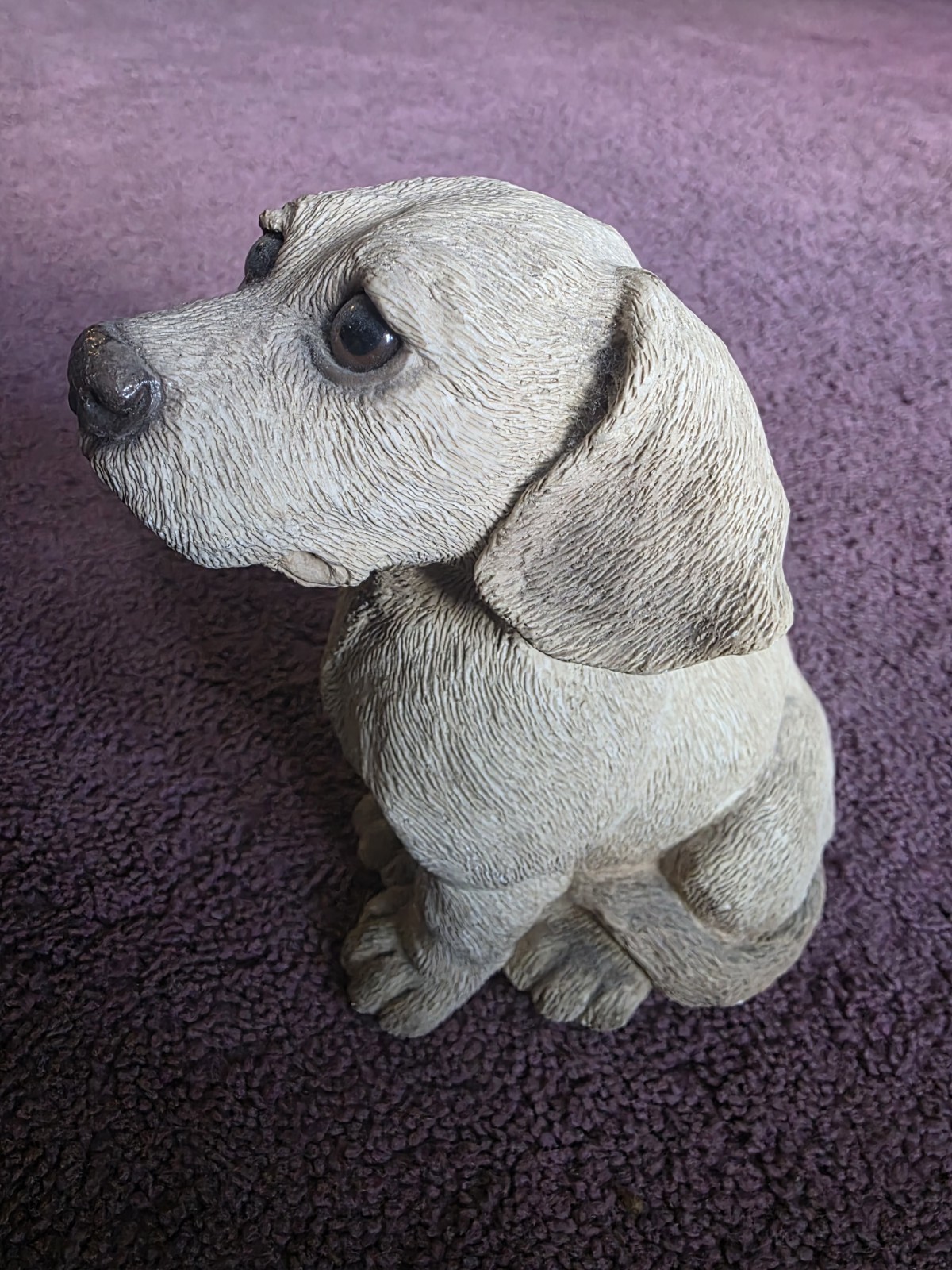 Vintage Golden Retriever Labrador Sitting Figurine 6.5” Tall Resin C Critters