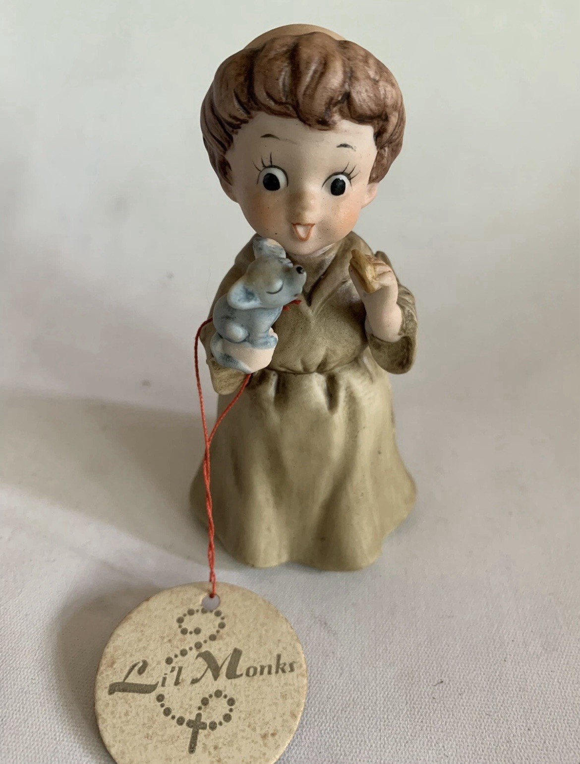 Vintage Li’l Monks Figurine “Friends Like You Are Heaven Sent” 3.75” Figure