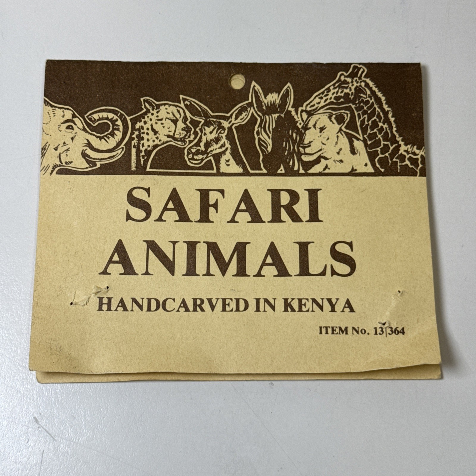 Hand Carved Wooden Safari Animals~Made in Kenya Various Small Sizes – lot Of 5