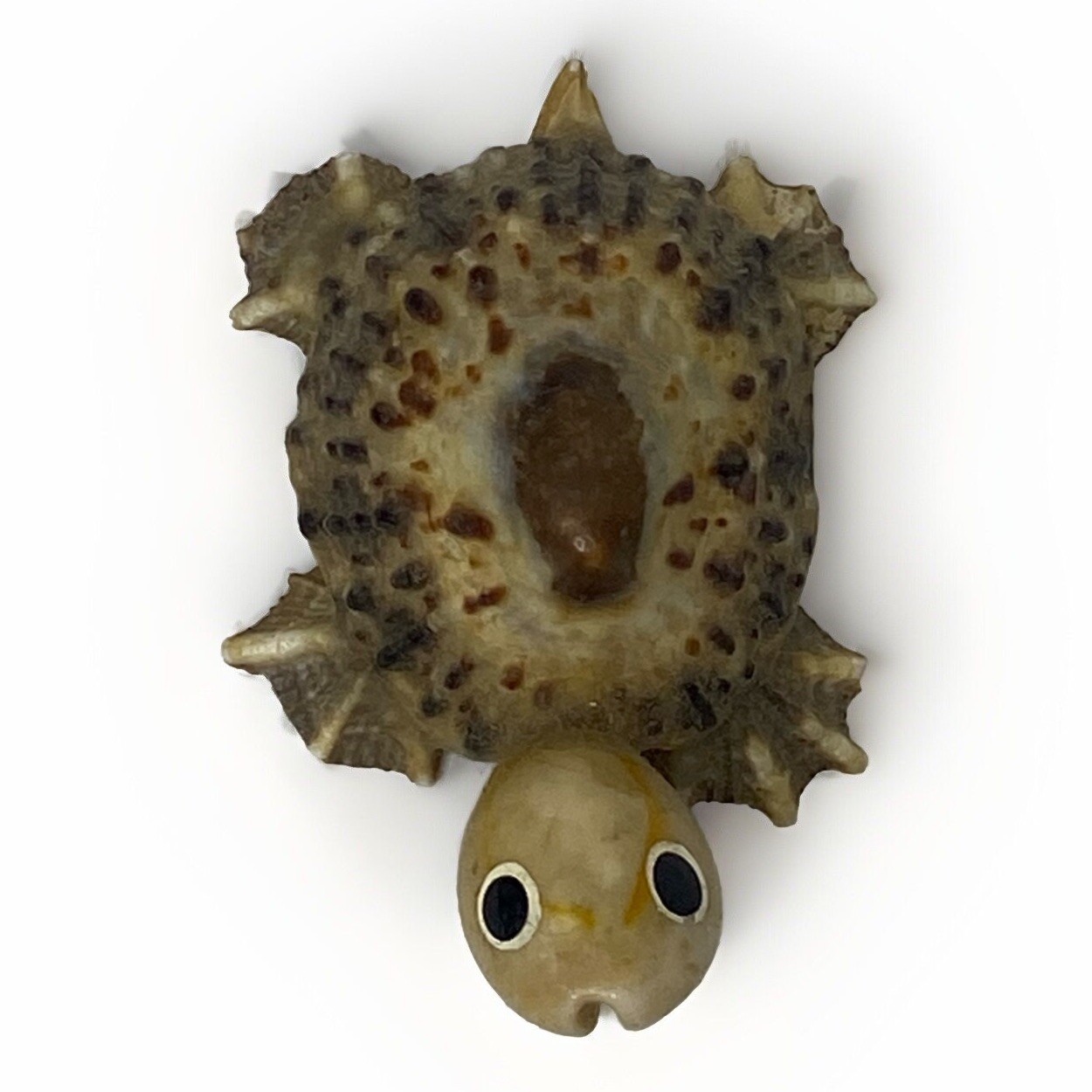 Vintage Handcrafted Seashell Shell Turtle Miniature Figurine 2.25″ Made In Japan