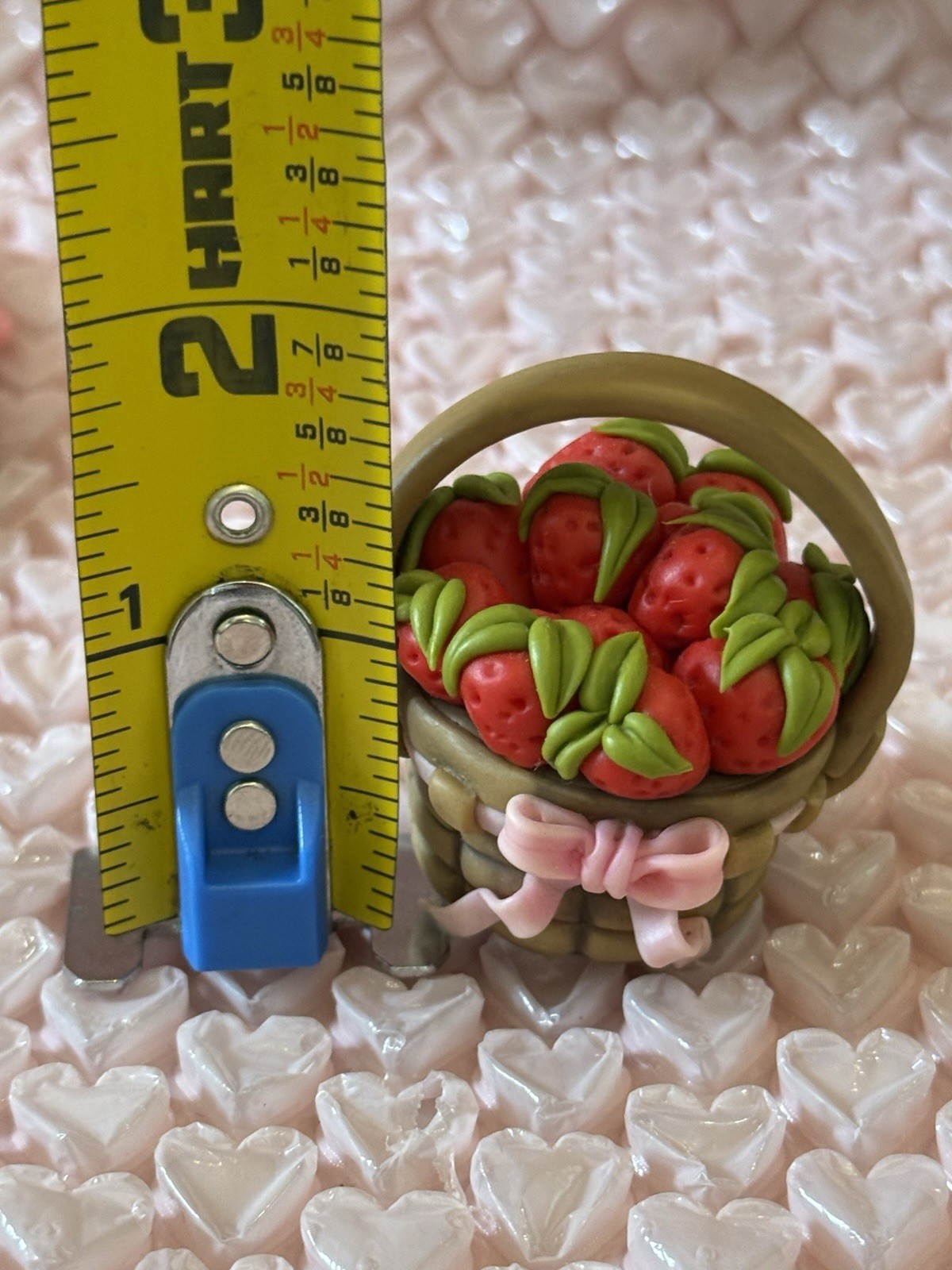 Cold Porcelain Handmade Strawberry Shortcake Doll / With Basket /collectible