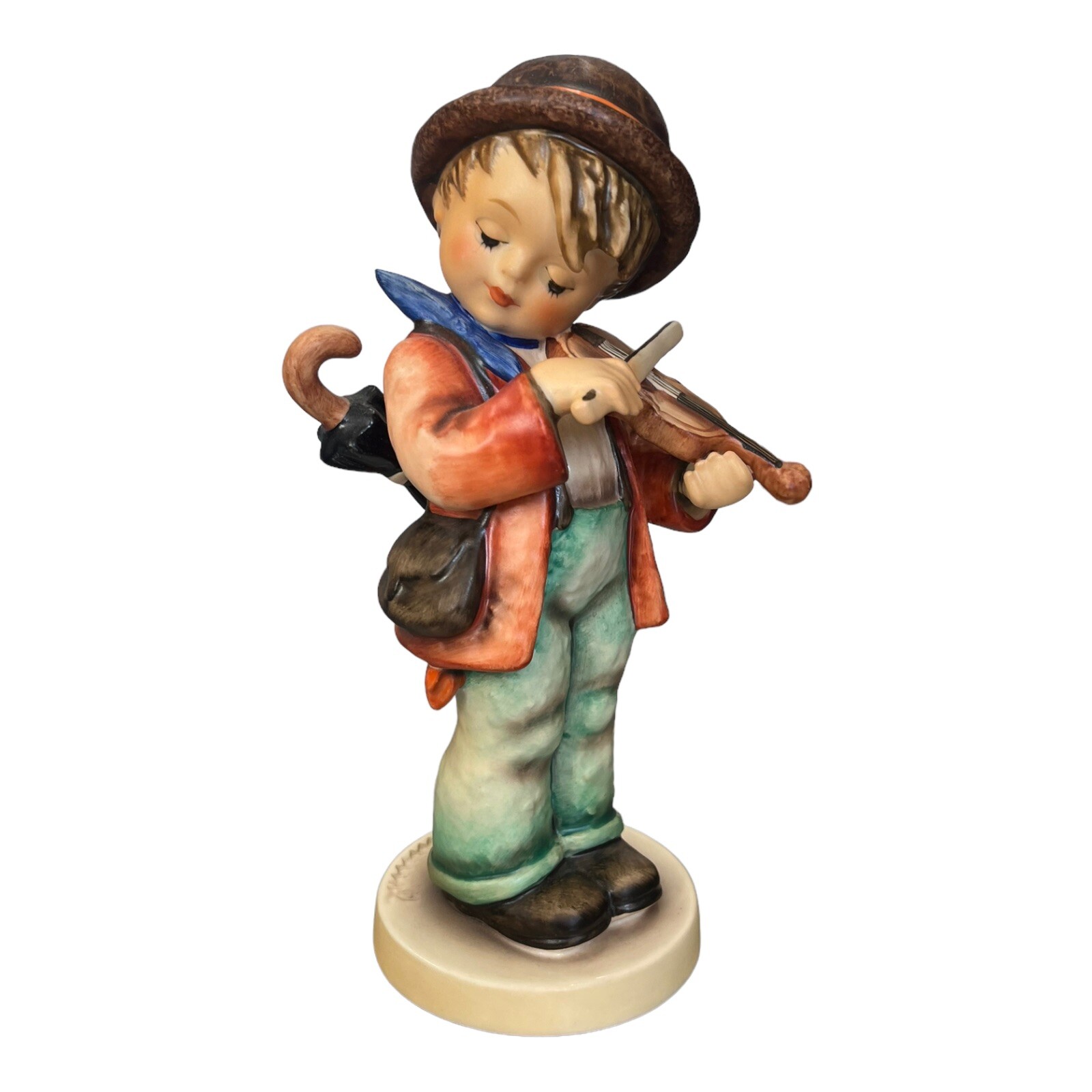Goebel Hummel Germany Figurine Original Box LIttle Fiddler No. 407 19.5 cm 7-3/4