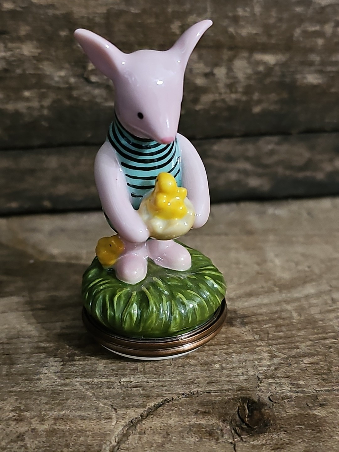 Halcyon Days ~Winnie the Pooh’s ~ PIGLET Enamel Bonbonniere #11 Figurine