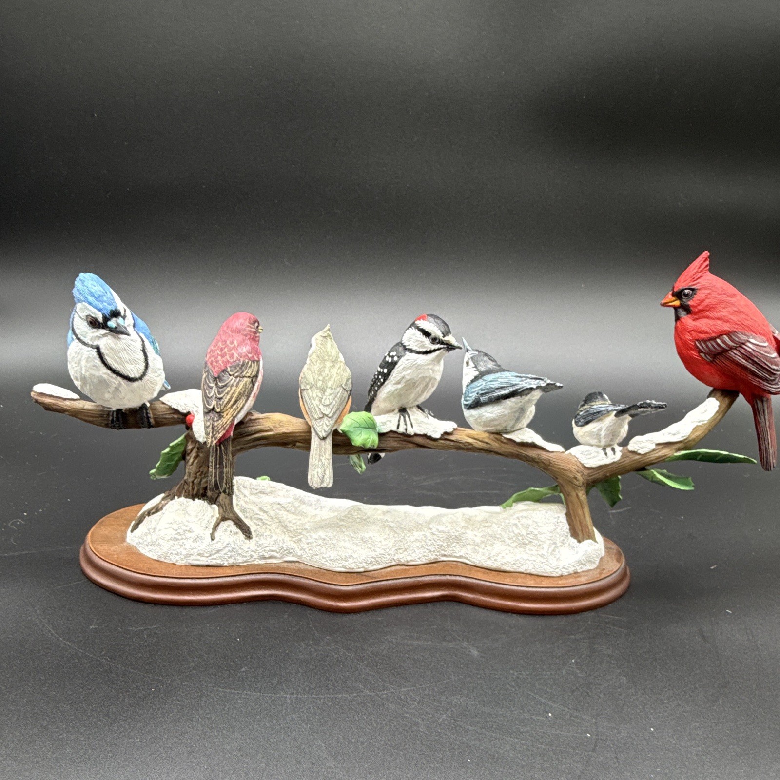 Porcelain figurine titled ‘Winter Gathering’ by Bob Guge for The Danbury Mint