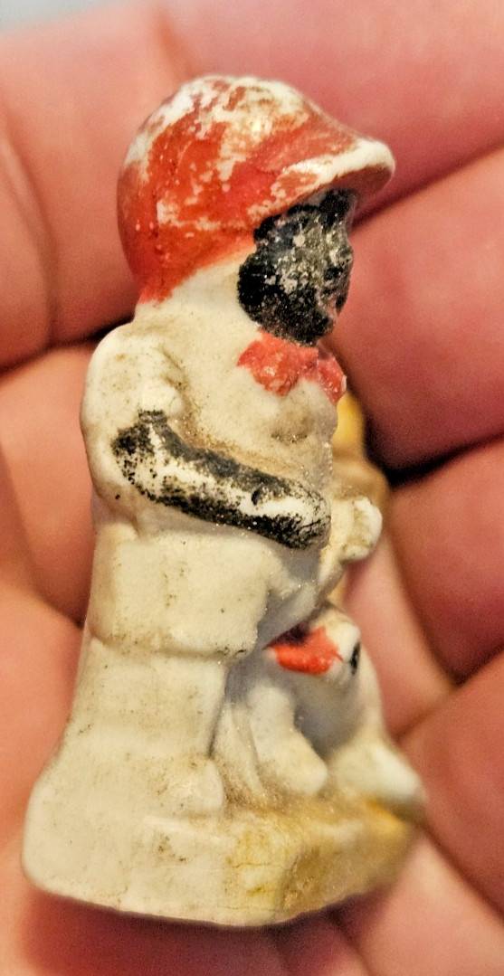 Small Statue Figurine made in Japan Boy and Duck 1 3/4 x 1 3/8″
