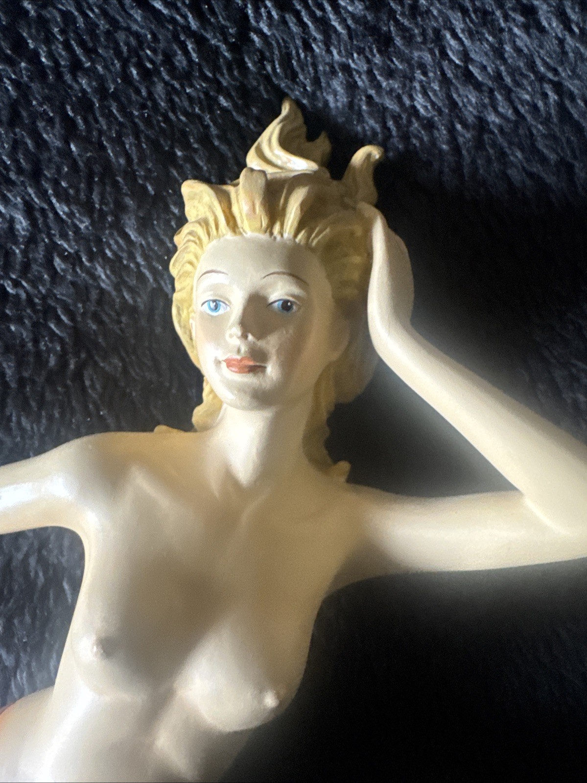 Vintage Davinci Collection Resin Figurine Mermaid Dolphin RARE