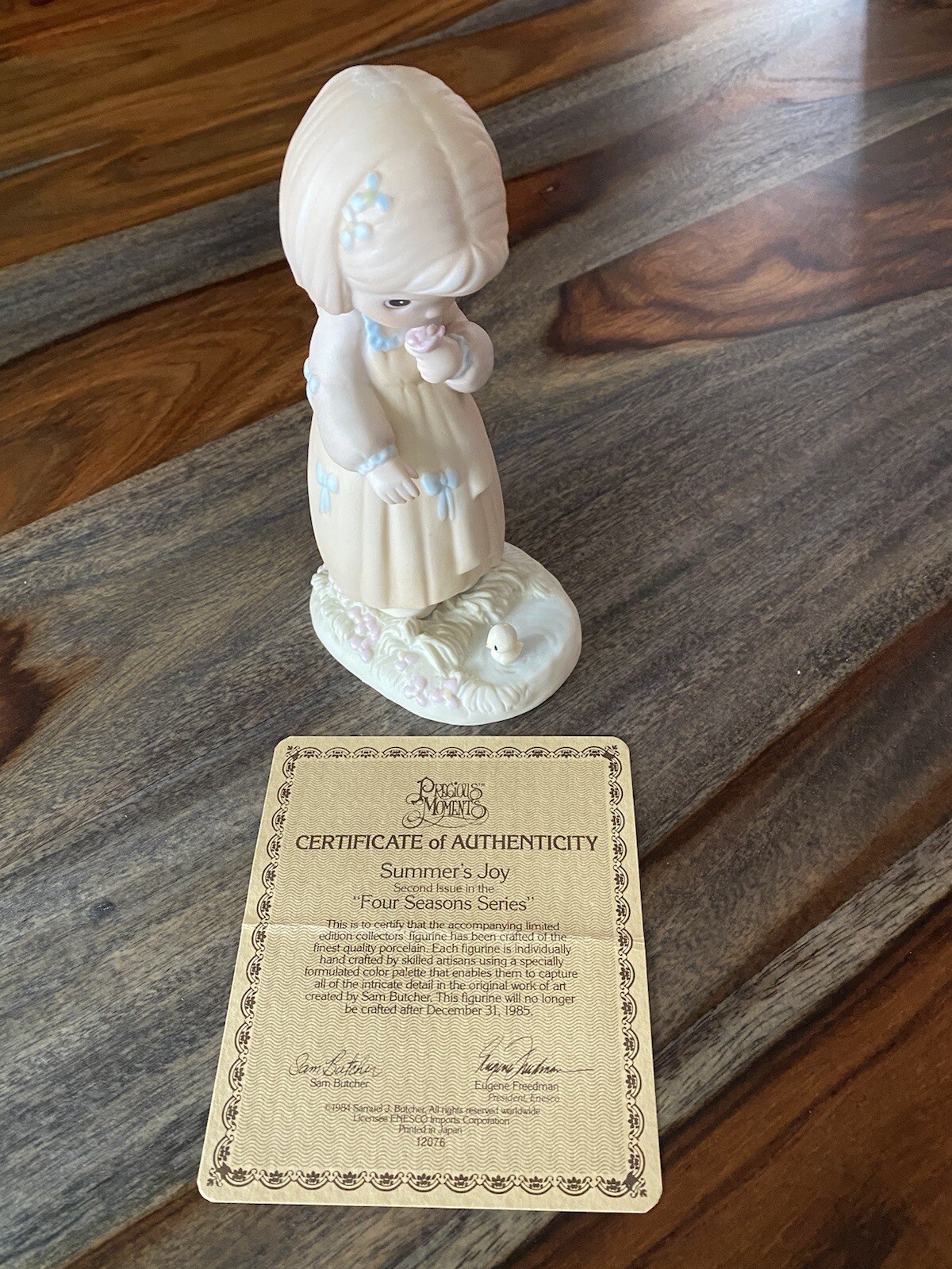 Precious Moments Four Seasons Series Figurines, Complete 4pc Set w/ Boxes, COAs