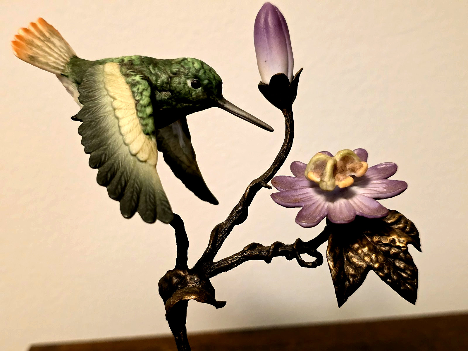 FRANKLIN MINT Porcelain HUMMINGBIRD & FLOWER Series. Bird #3. FM 1988