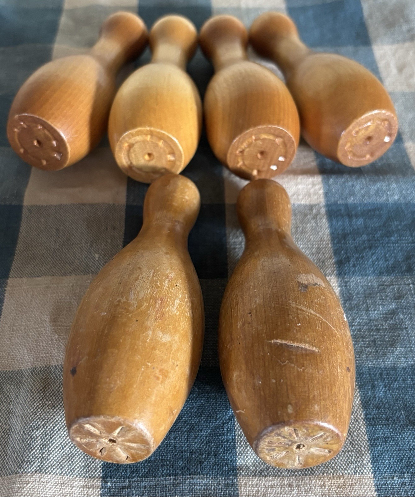 Vintage Miniature Bowling Pins Wooden Cottagecore Decor