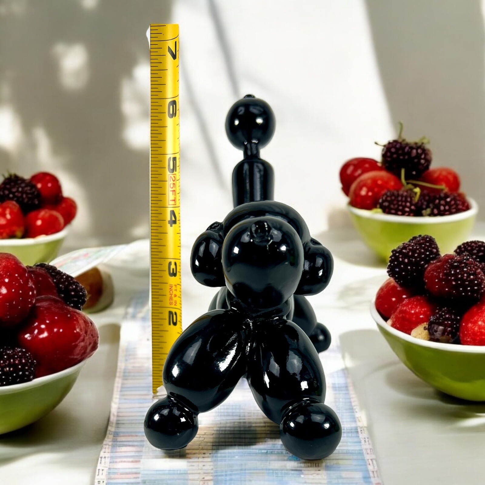 Three Hands Corp Balloon Dog Black 8”X6.75” Resin