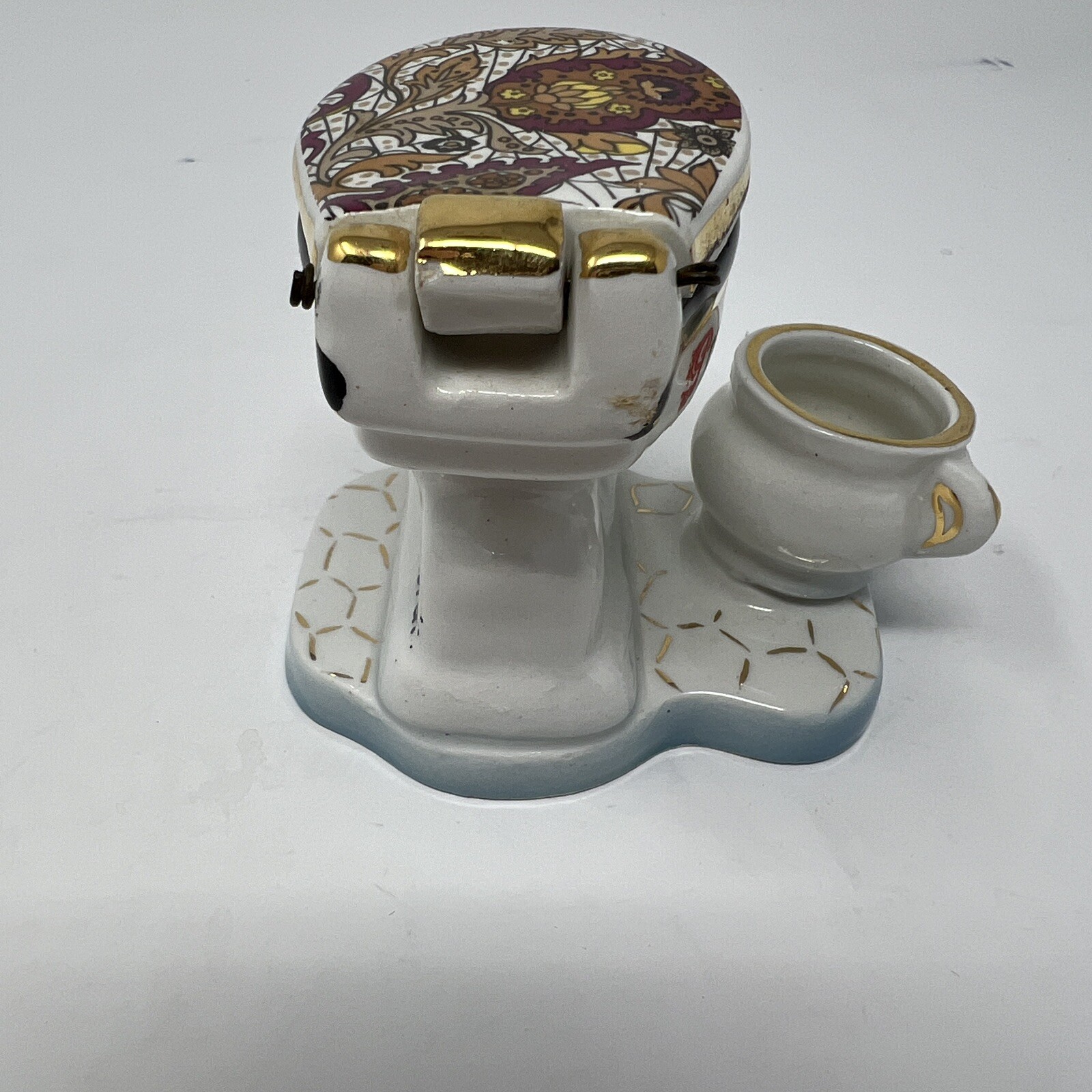 Vtg Italian Bathroom Figurine -Eat A Lot, Use Me A lot, Long You Will Live