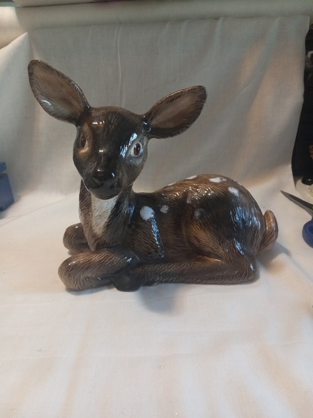 Vtg. Scioto Ceramic Deer Figurine 8 Inches Tall
