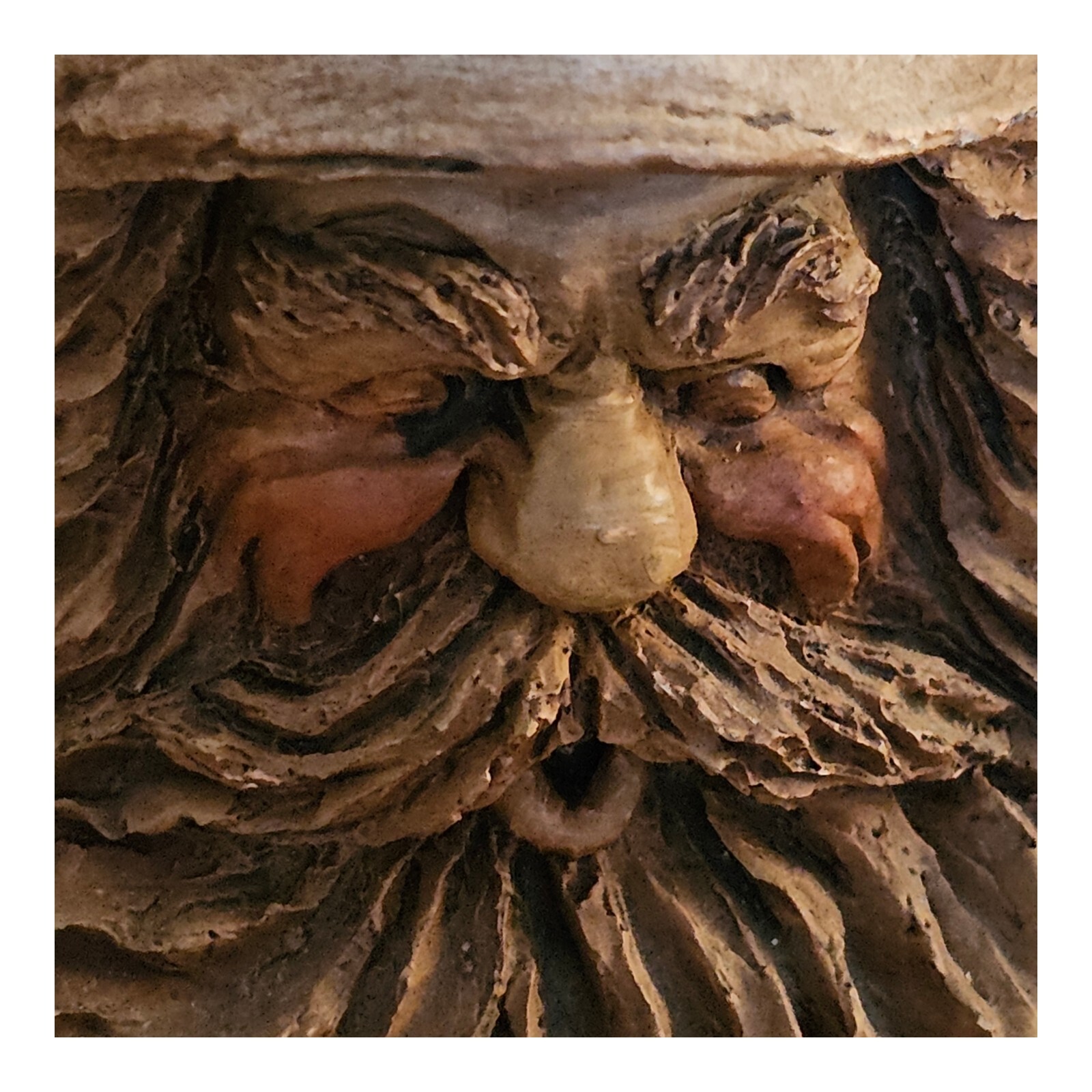 Herrero Knot Knoggins Blarney Figurine Old Man Face In Faux Wood 6.5″ Resin