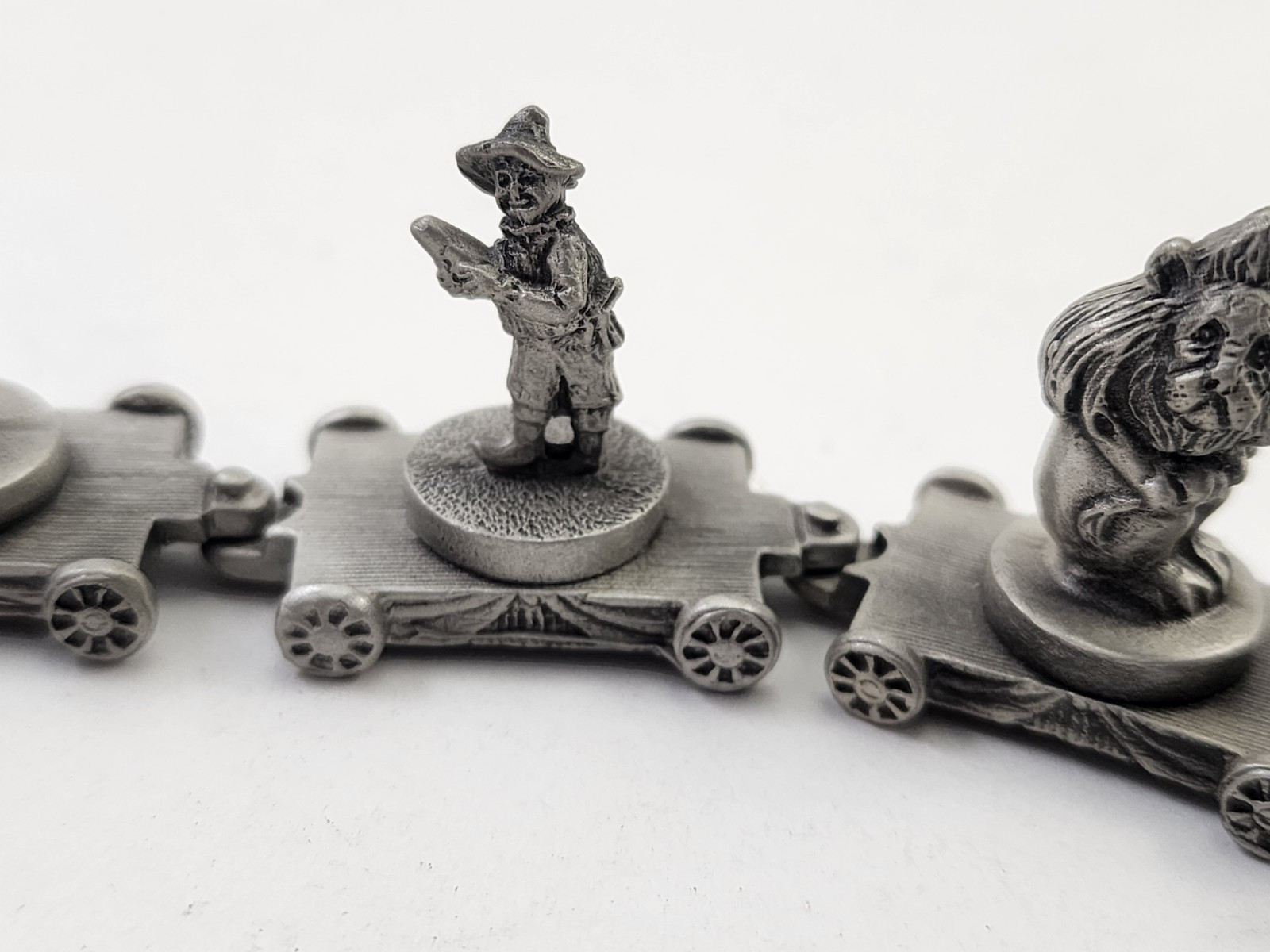 WIZARD OF OZ Pewter 6pc TRAIN SET Dorothy Scarecrow Tin Man Lion L.F.Baum.F.T.