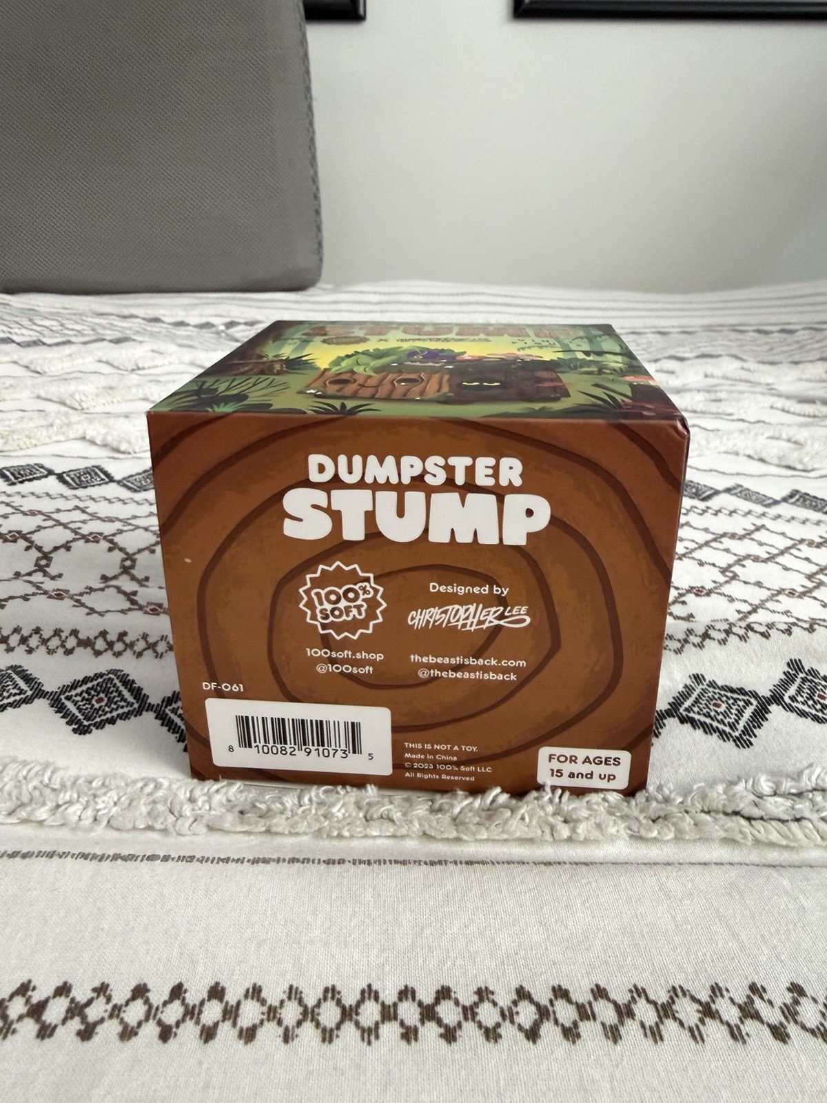 100% Soft Dumpster Stump Fire Vinyl Figure SIGNED Chris Lee & Truck Exclusive