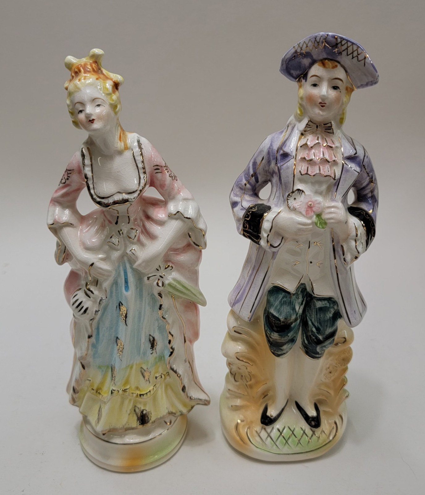 UCAGO Ceramics Japan Set of 2 Boy Girl Figurine Vintage