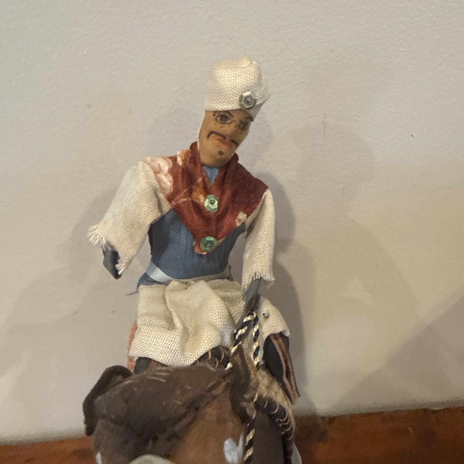 Vintage Handmade Leather Camel with Desert Rider
