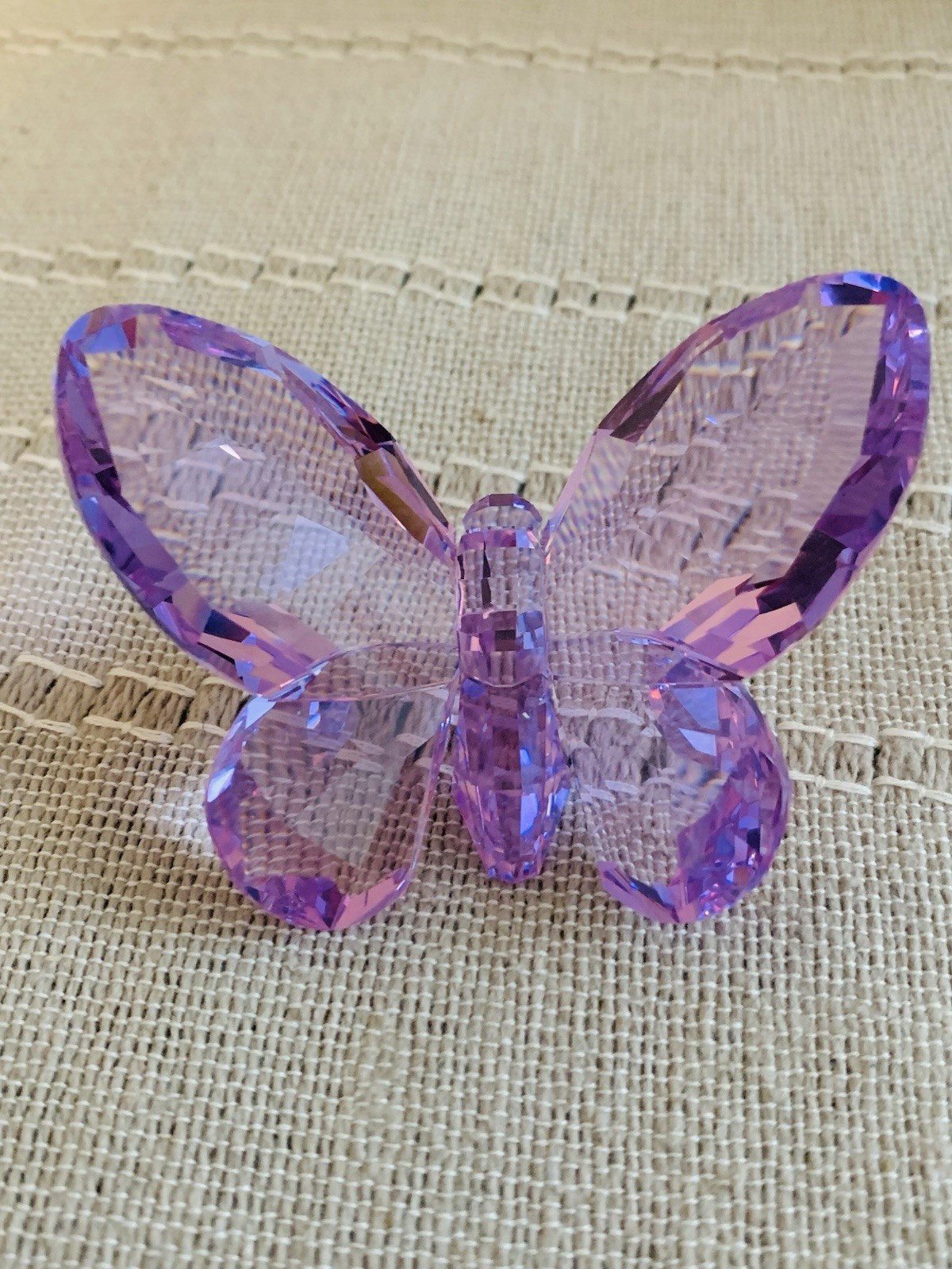 Swarovski Crystal Butterfly Light Amethyst Figurine MIB