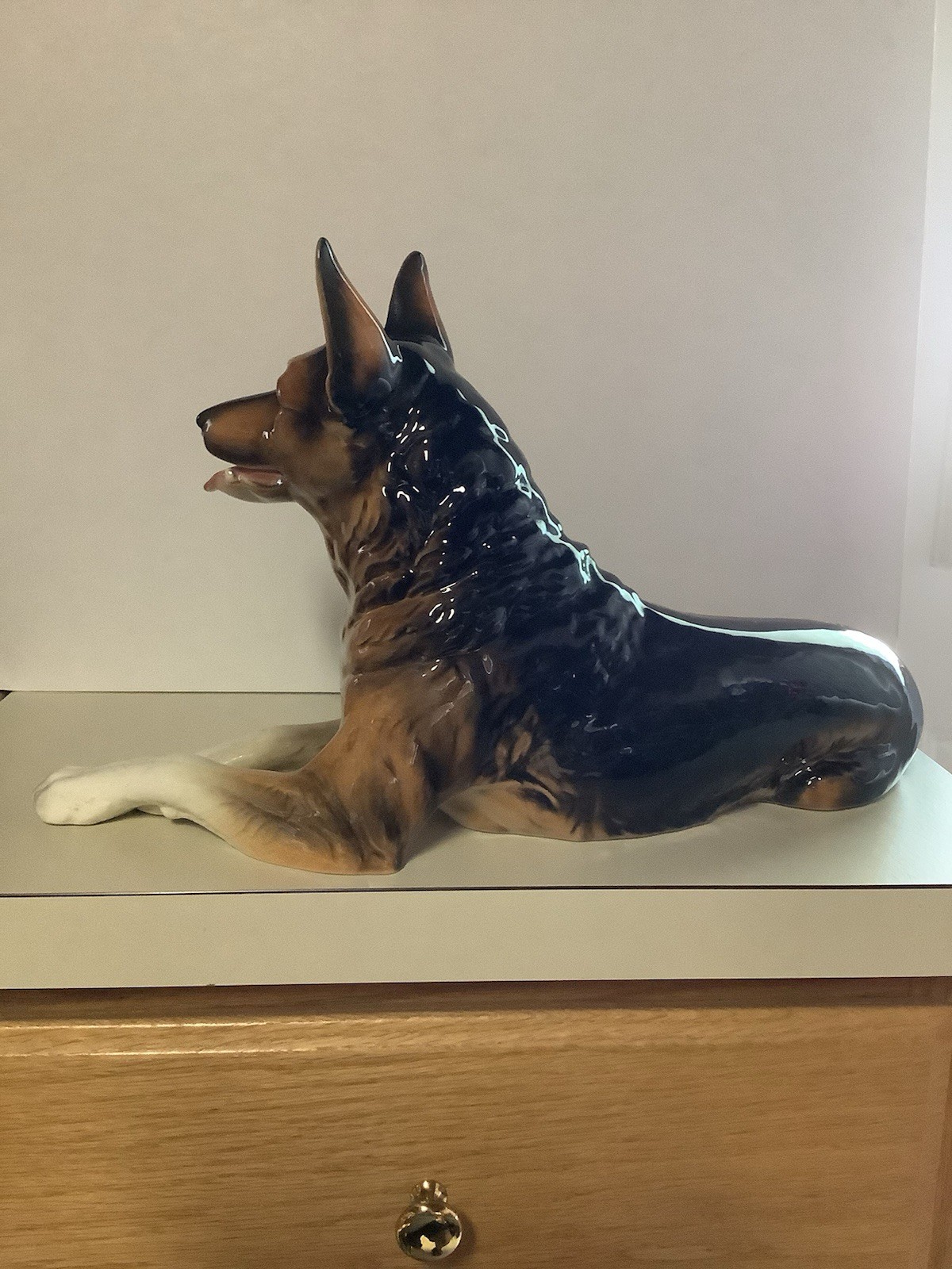 Large Goebel German Shepherd Dog Figure 17”X 9” c.1970s