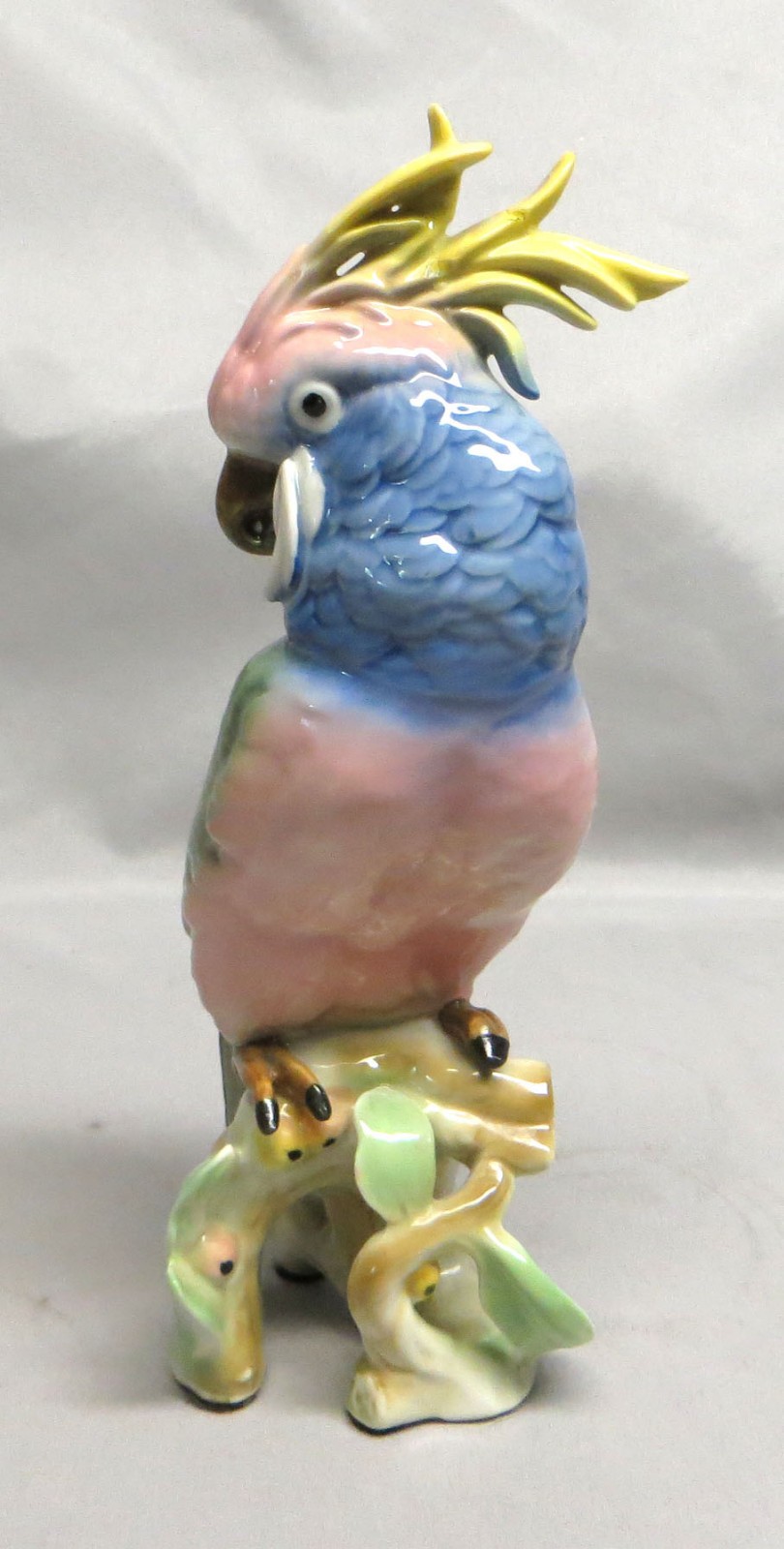 Karl Klettes Parrot Cockatoo Porcelain Figurine Original Germany 8 1/4″ EXC!